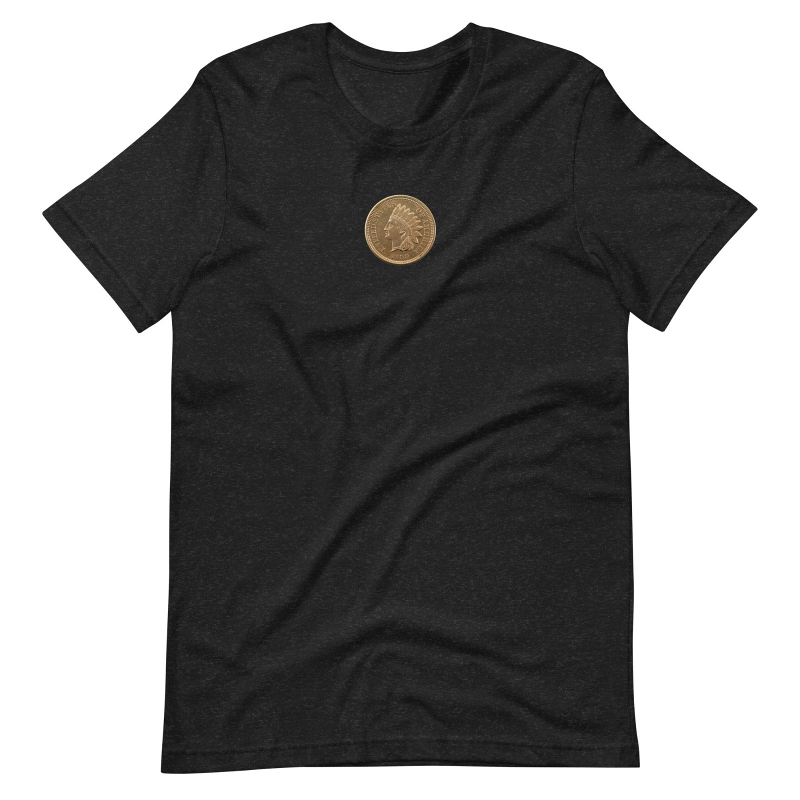 Indian Head Cent Coin T-Shirt — 1859 One Cent Tee Coin Collector Gift — Small