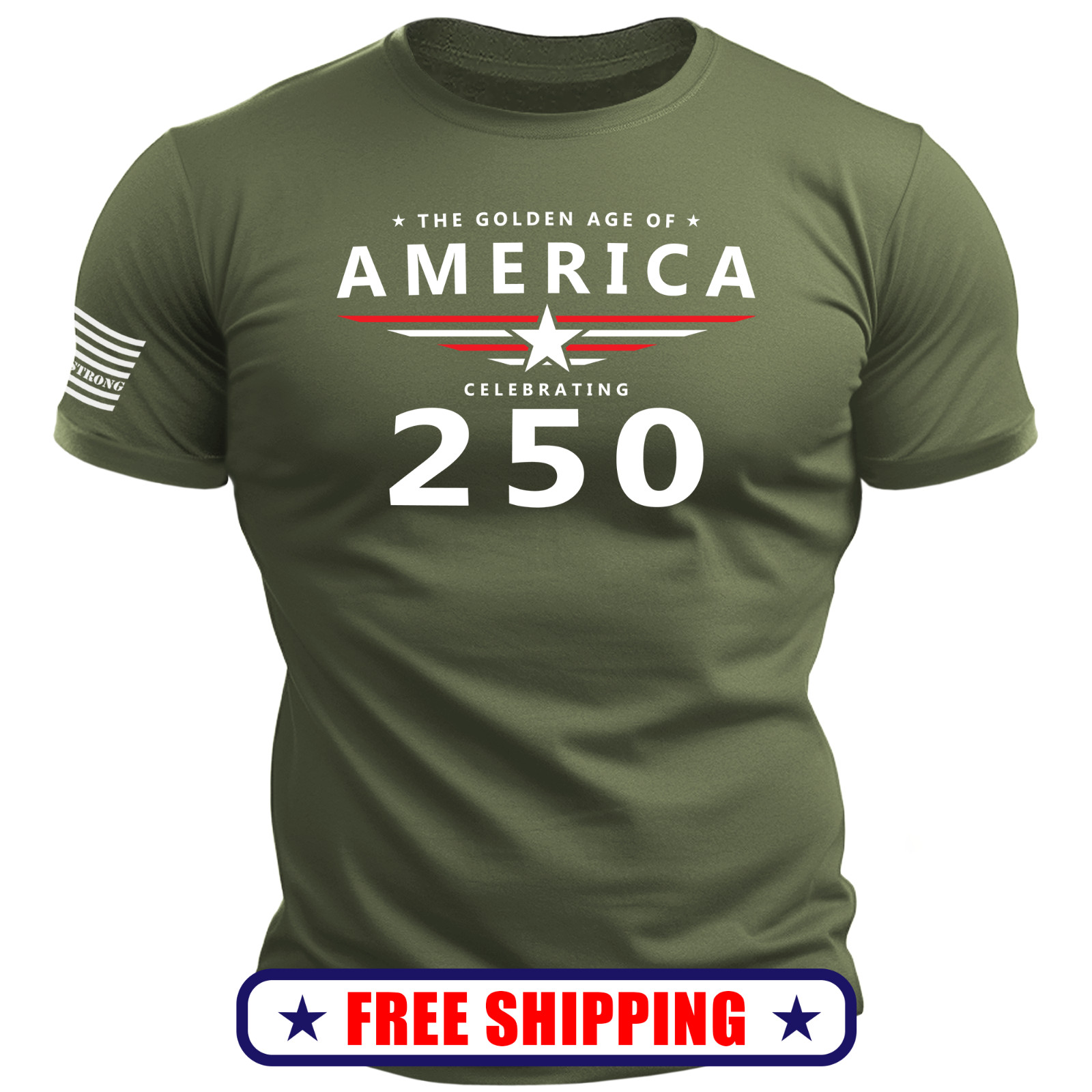 THE GOLDEN AGE T-Shirt – usa america 250 patriotic maga S-2X