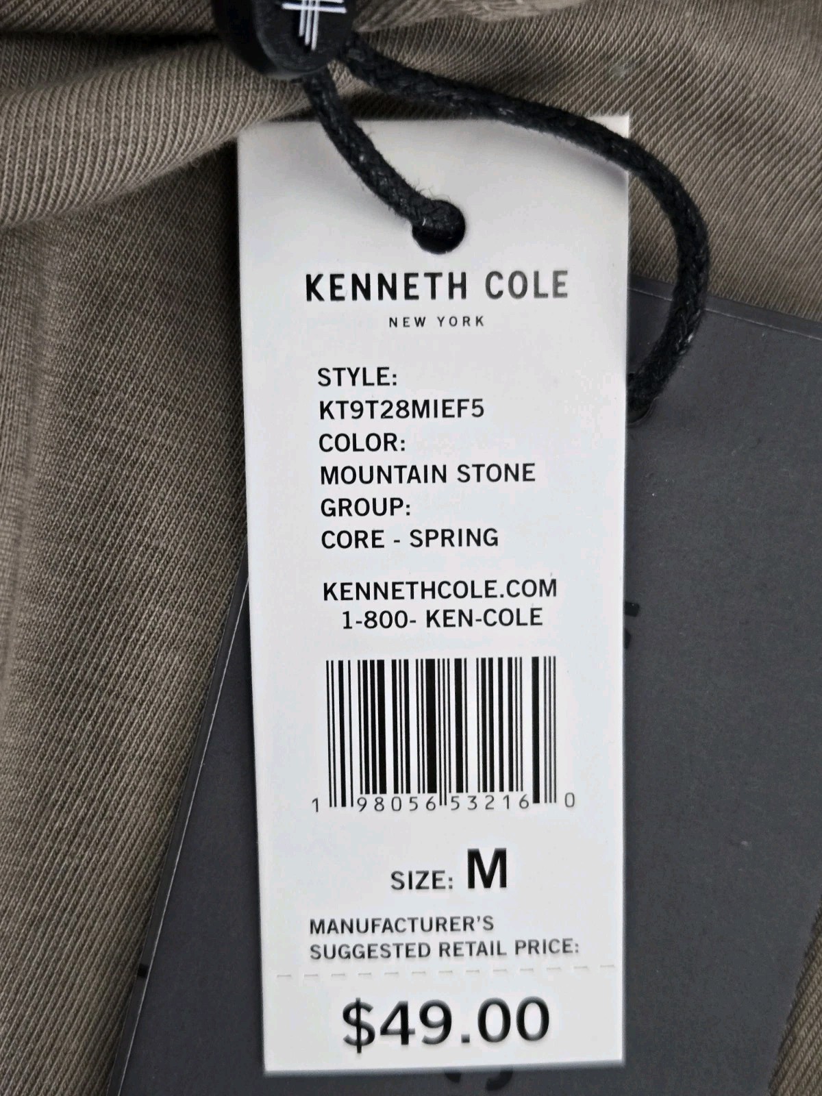 Kenneth Cole Men’s Active Tech Shirt S/S Stretch Breathable Soft Cotton UPF 50+