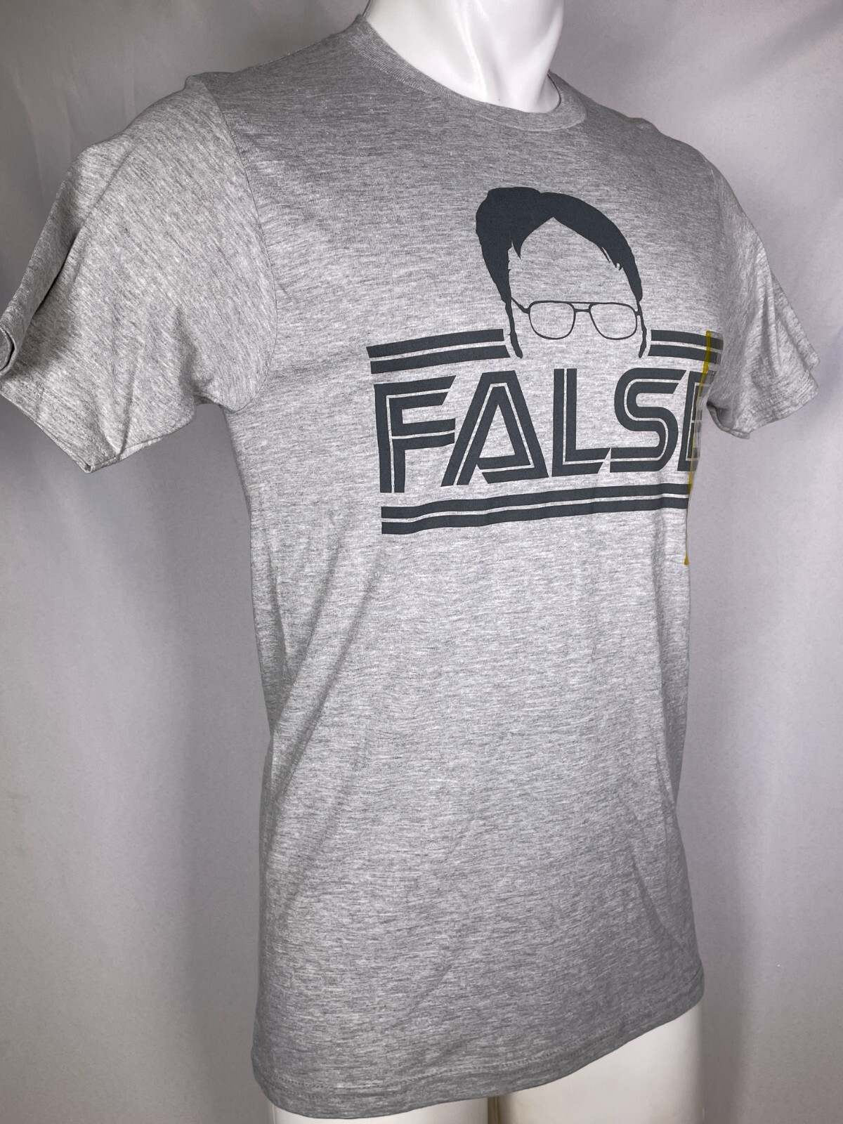 The Office Dwight Schrute “False” Official Gray T-Shirt Men’s SMALL NWT