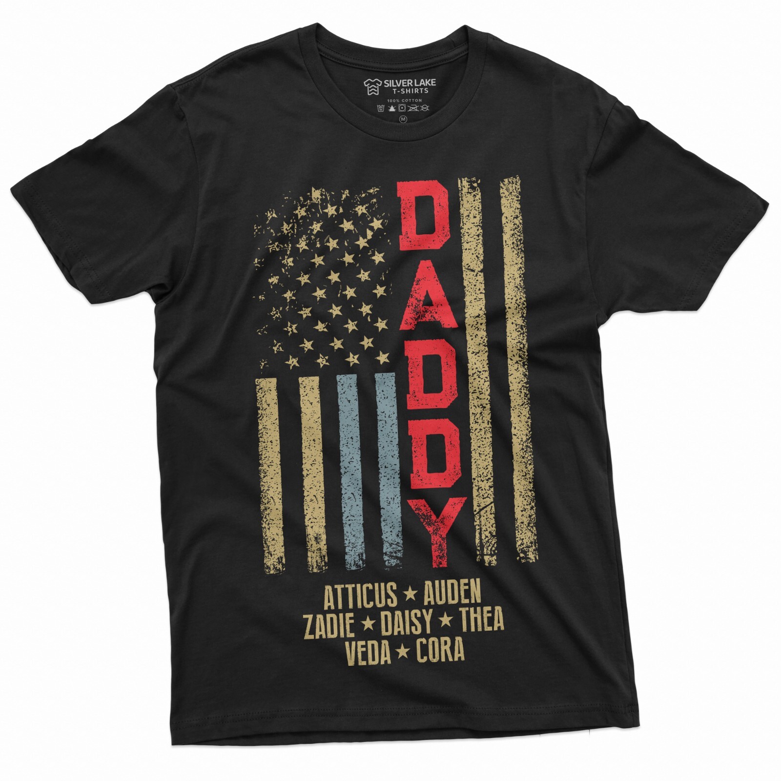 Personalized Dad Shirt Custom KIDS Name Customizable Daddy Tee Father’s Day Tee