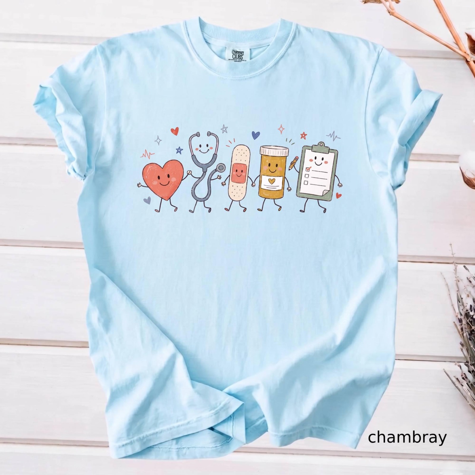 Comfort Colors Nurse Doodle Back to School Life PICU RN Healthcare T-Shirt