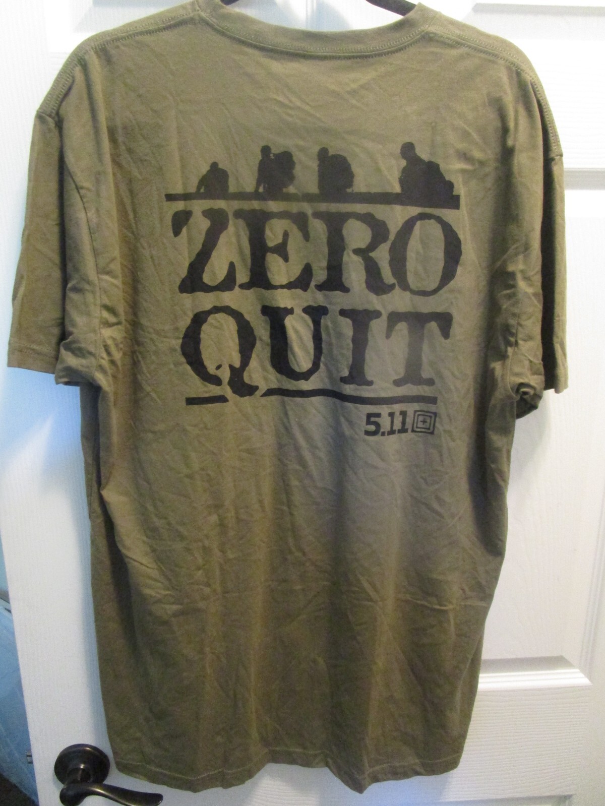 5.11 TACTICAL MEN’S ZERO QUIT RUCK MILITARY GREEN S/S TEE SHIRT SIZE 2XL NEW