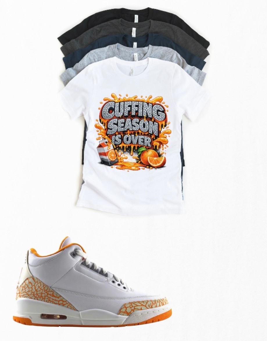 Shirt to match Jordan 3 Cuffing Season Orange Citrus SP Sneakerhead Matching Tee