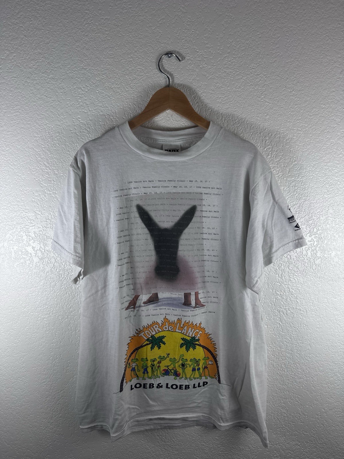 Vintage 1998 Venice Art Walk Tour de Lance T Shirt White Graphic