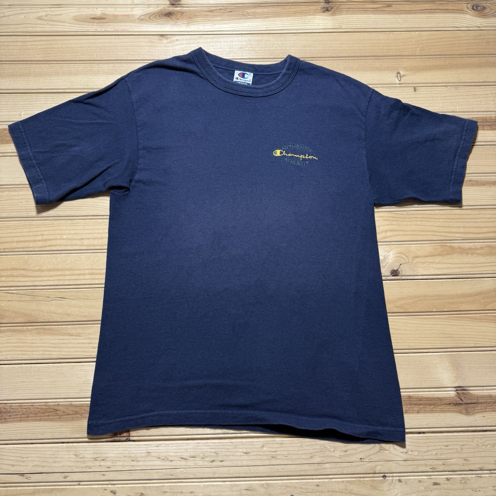 Vintage 90s Champion Athletics Embroidered Script Sportswear Shirt Size Medium
