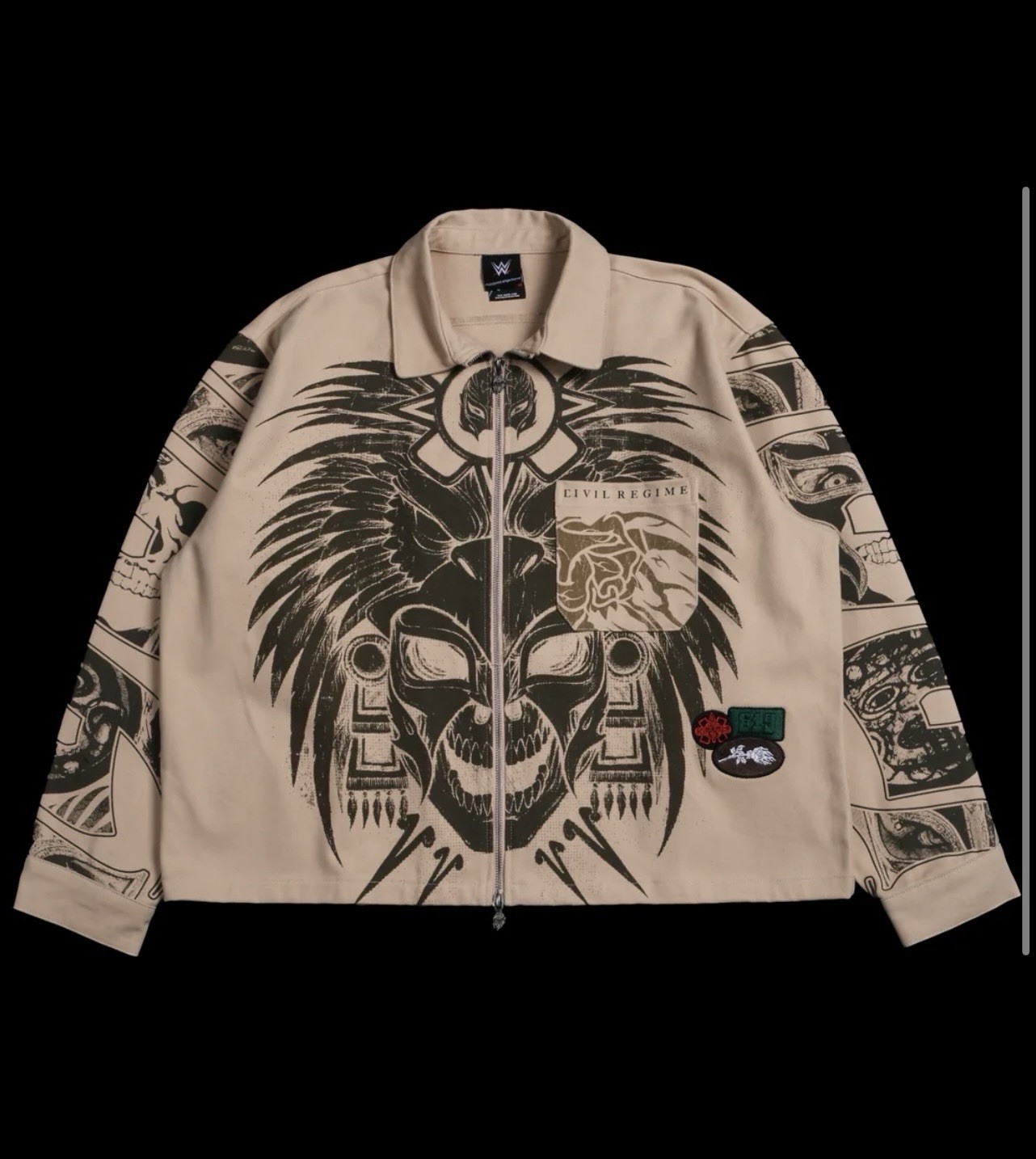 New Civil Regime x WWE – MYSTERIO AZTECA VINCE Long Sleeve Shirt – Size Large