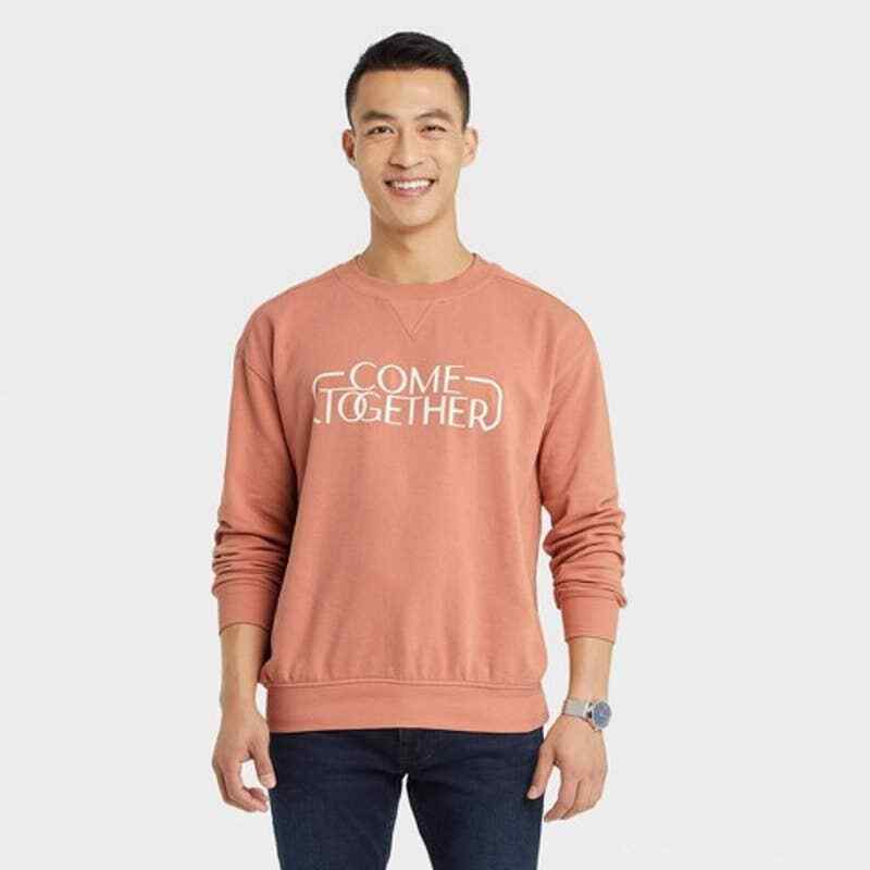 Come Together Graphic Crew Pullover Sweatshirt S M XL APRICOT Goodfellow & Co.