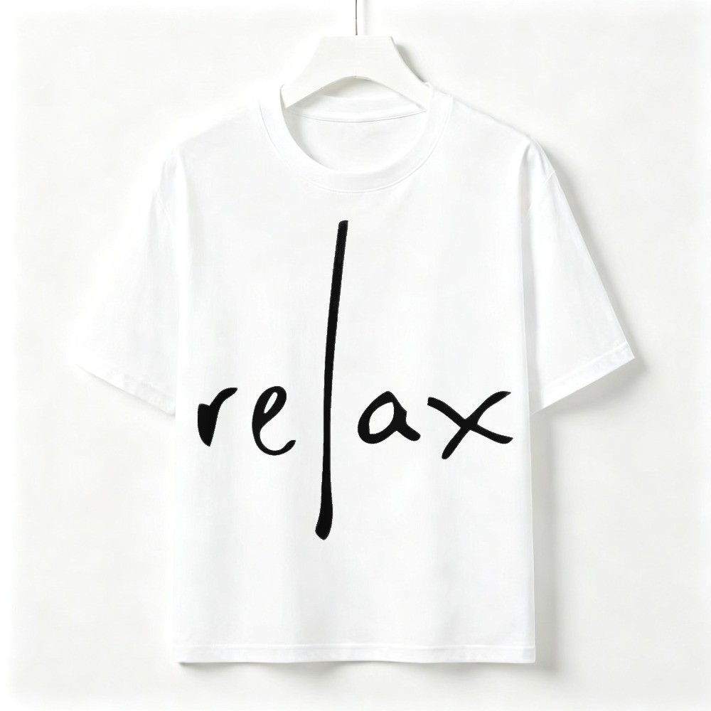 Minimalist Text Graphic T‑Shirt Simple Slogan Unisex Casual Short Sleeve Tee