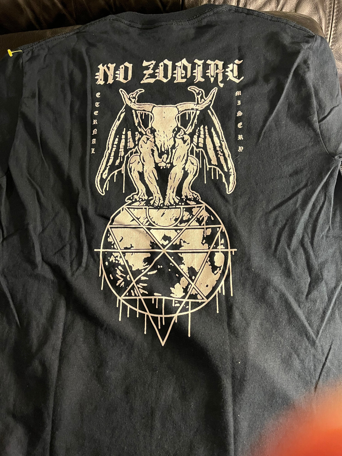 No Zodiac brand t shirt black magic Small Eternal Misery Near mint+ nice evil