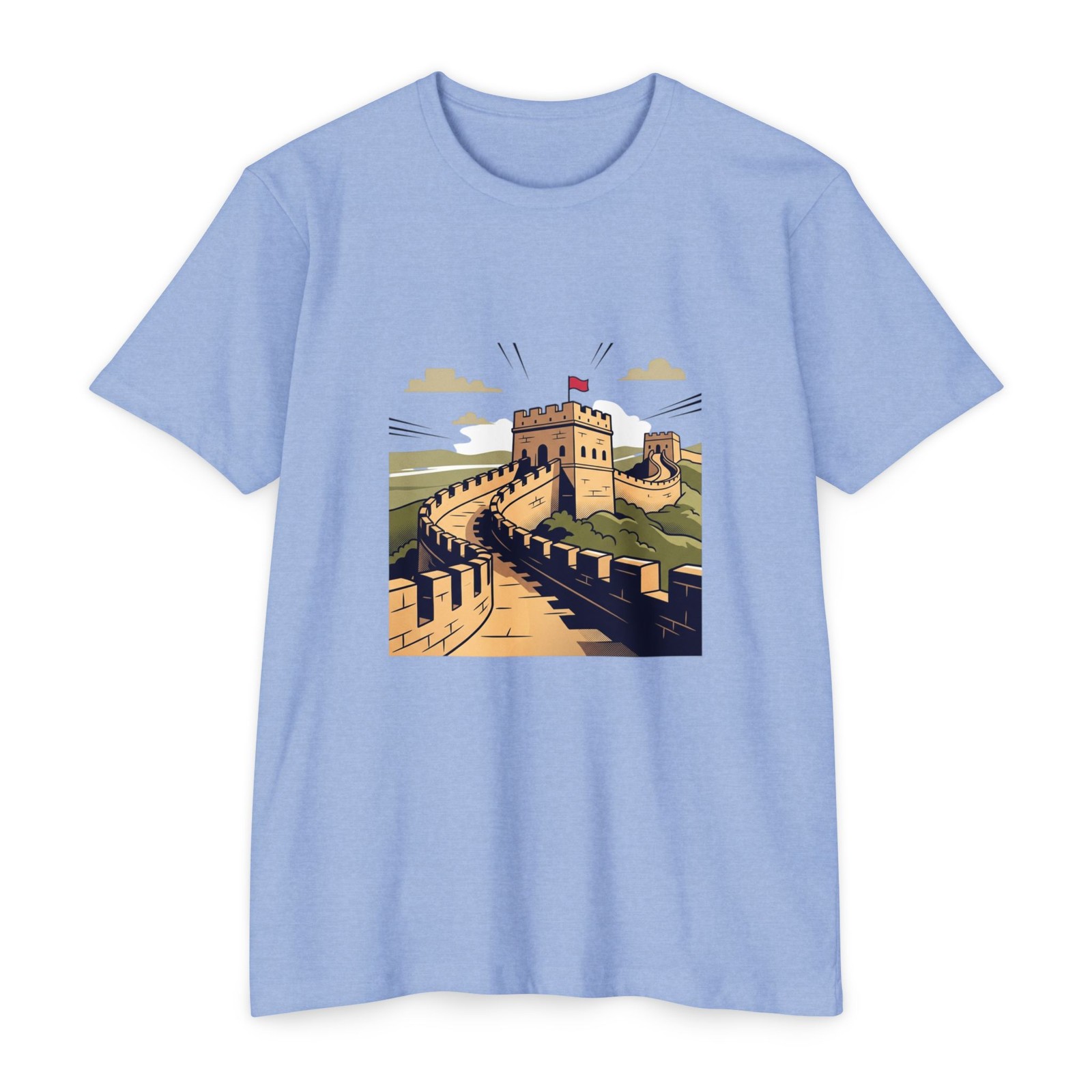 Great Wall of China Illustration T-Shirt | Travel Landmark Tee