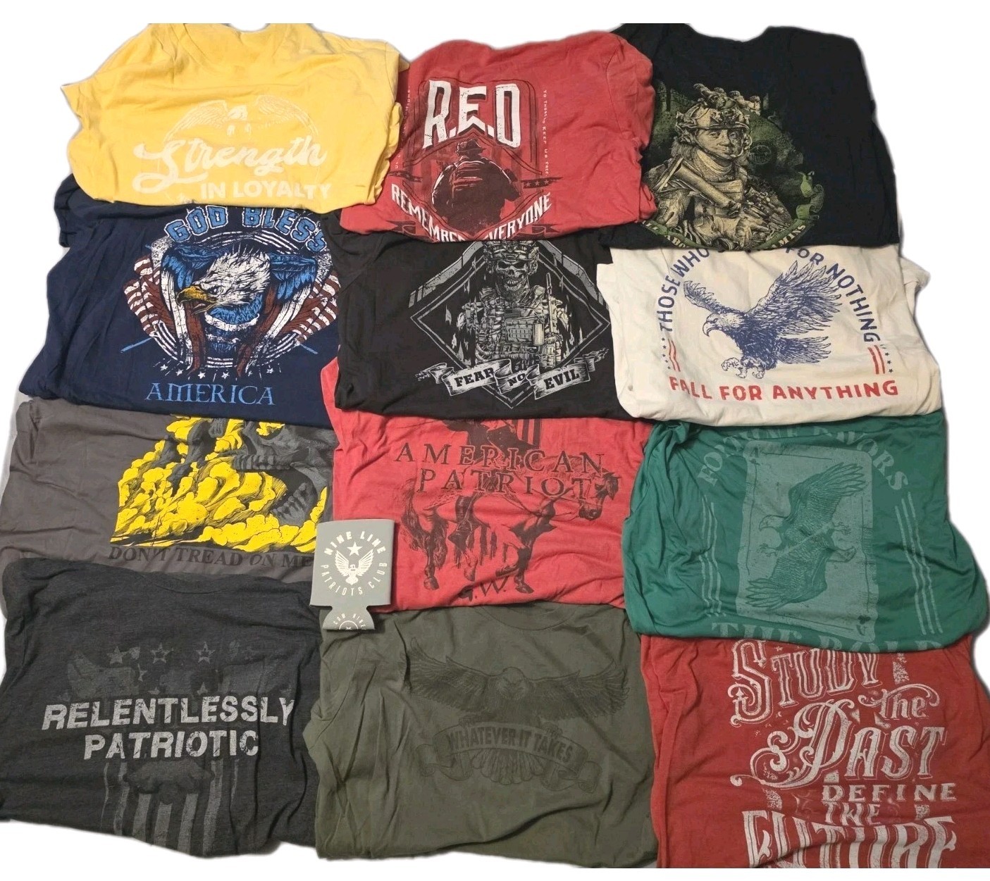 Lot of 12 Nine Line Men’s T Shirts XL Short Sleeve America 250th Patriots Club
