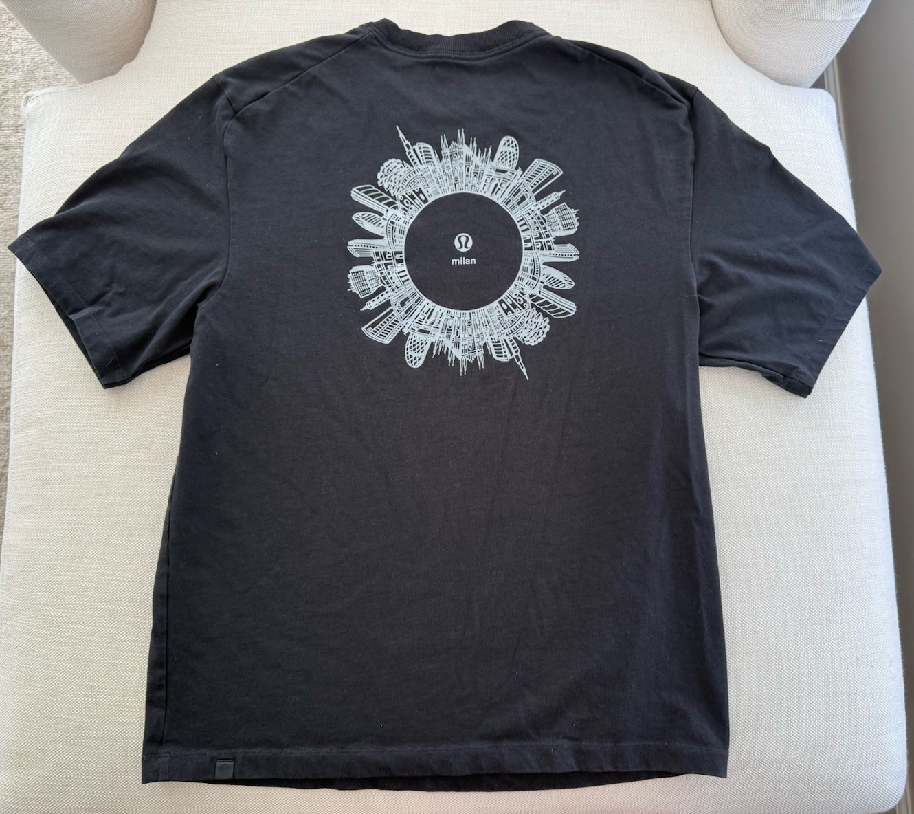 NWOT Lululemon Heavyweight Cotton Tee Short Sleeve T-Shirt MILAN Italy Black M