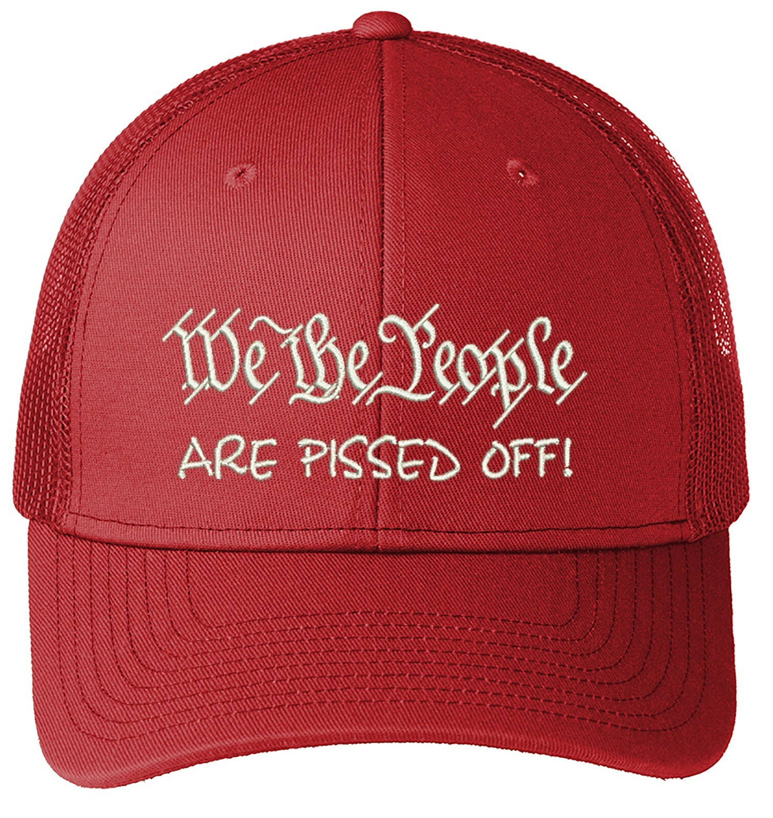 We the people are pissed off Embroidered Trucker Structured Adjustable Hat