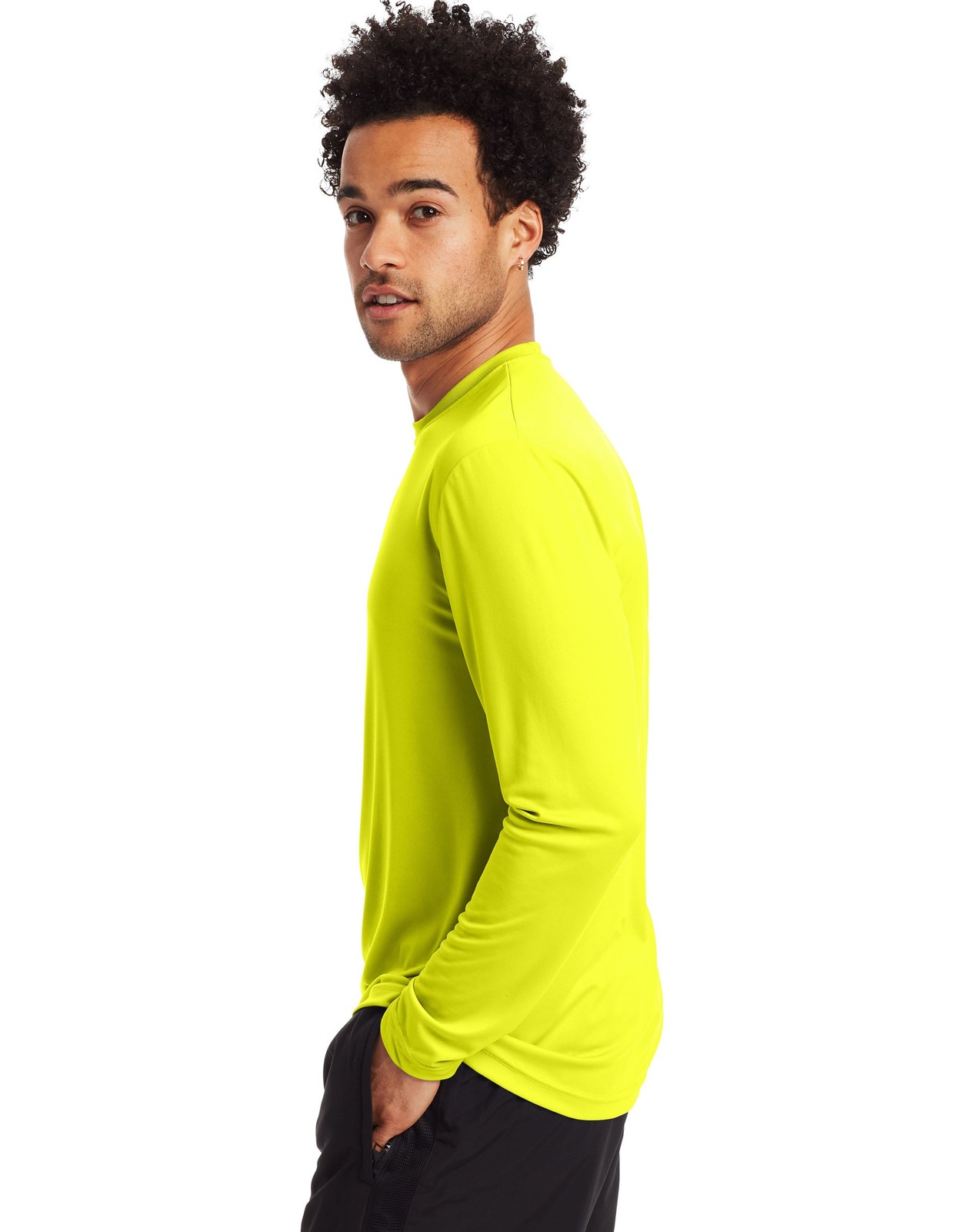 Hanes Sport Cool DRI Men’s Performance Long Sleeve T-Shirt, Value 4-Pack