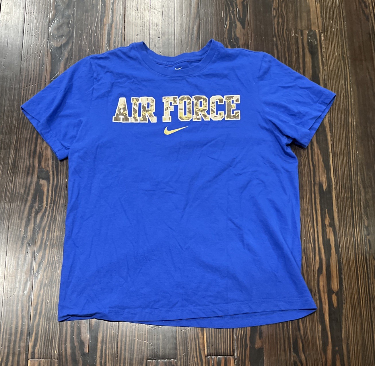 Nike Air Force Academy T Shirt Men’s Large Blue Cotton