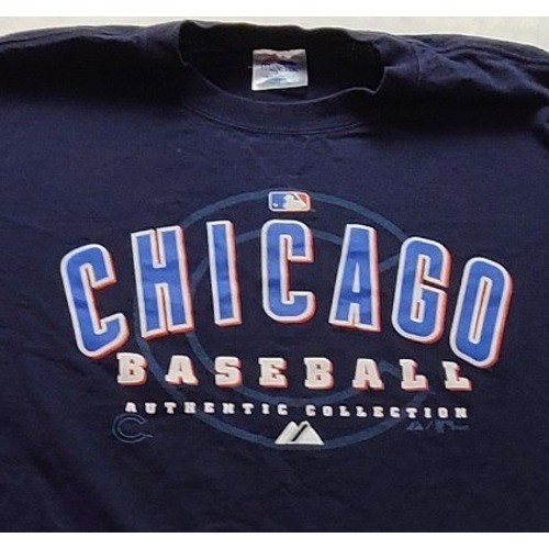 Majestic Chicago Baseball MLB Authentic Collection Navy TShirt Style Men’s Large