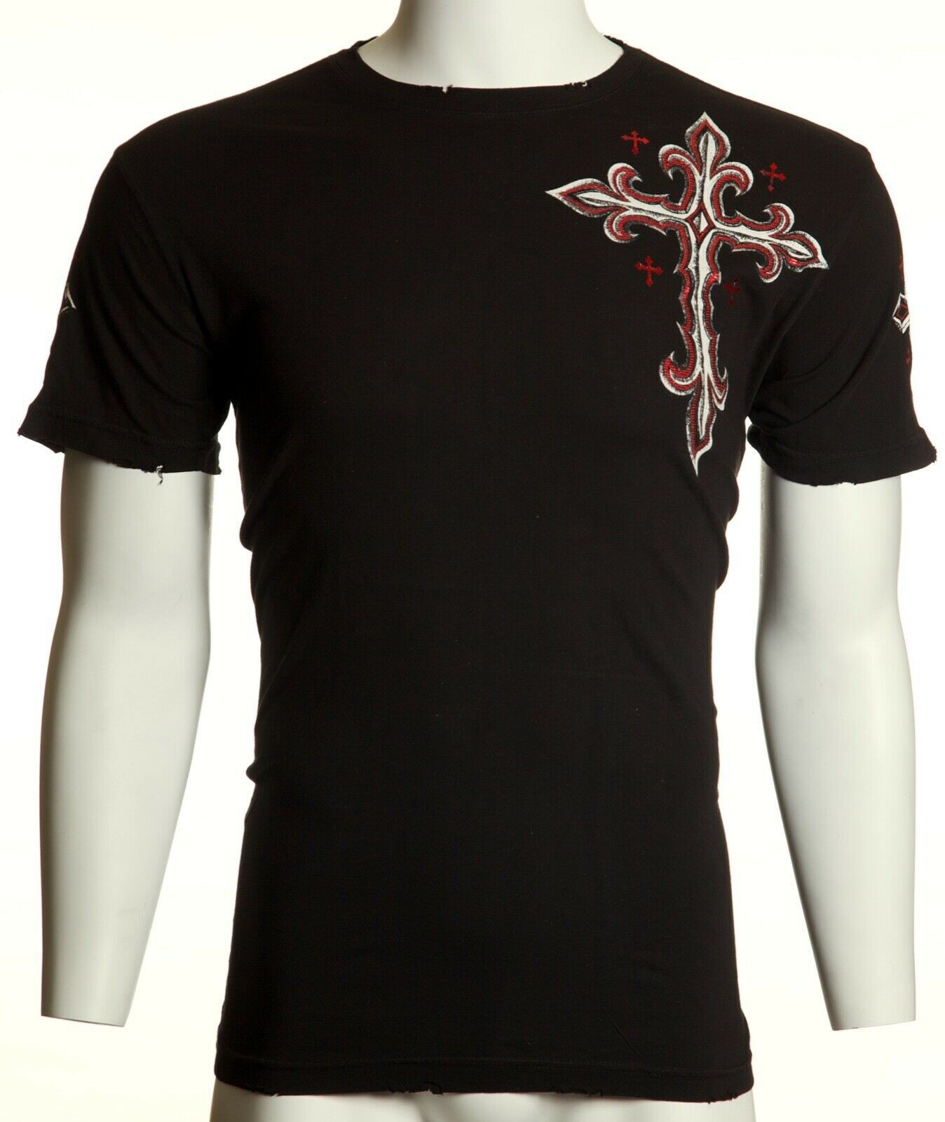 ARCHAIC by AFFLICTION Mens T-shirt Spine Wings Black Regular Fit S-2XL