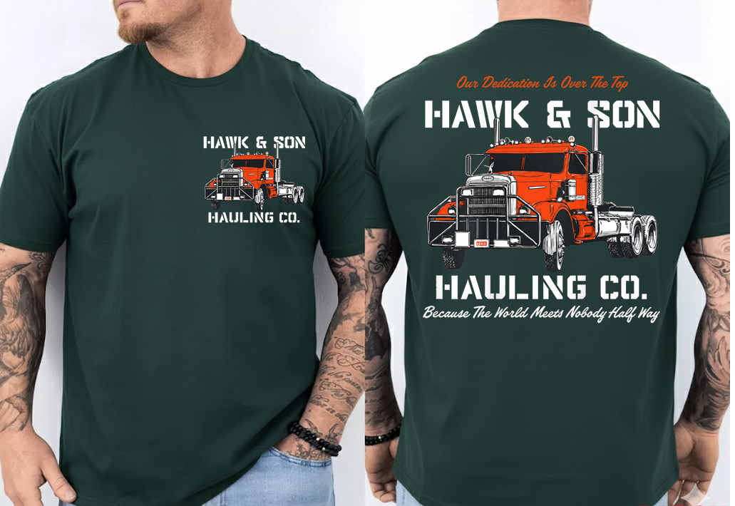 Hawk and Son Hauling Company Big Rig Pride 2 Side T-Shirt