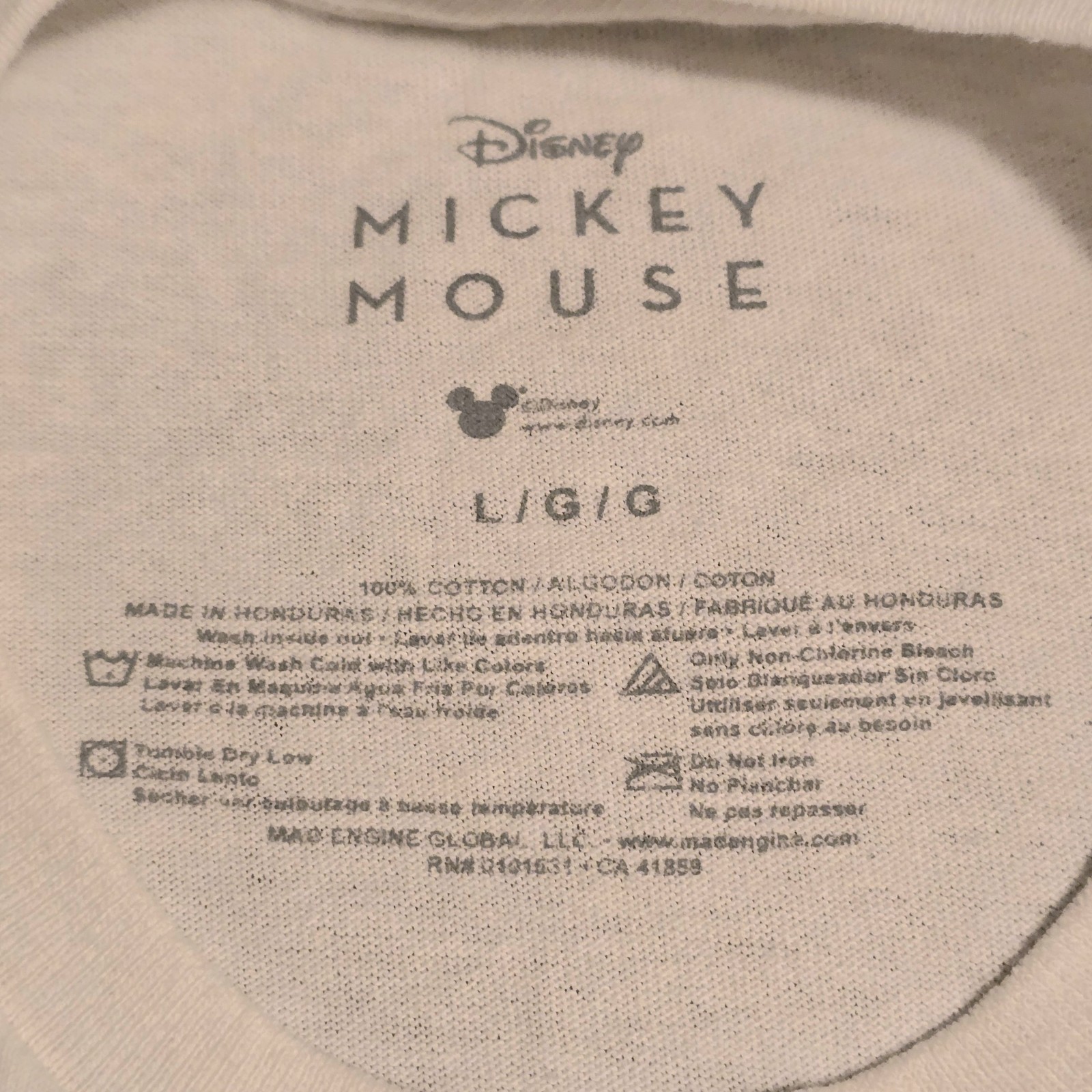 Disney Mickey Mouse Multicolor Pop Art Design Unisex T-shirt Size Large