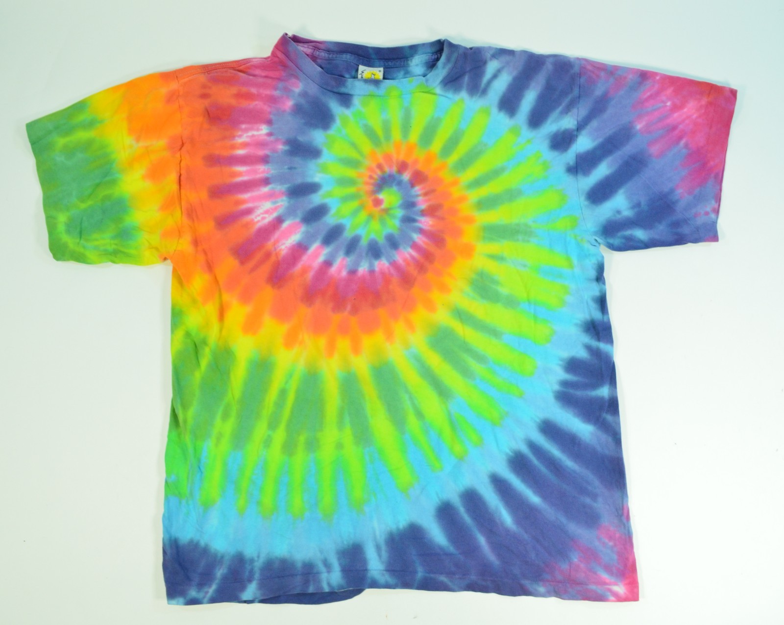 Vintage 90’s Single Stitch Tie Dye Multi-colored Shirt Swirl Sundog XL