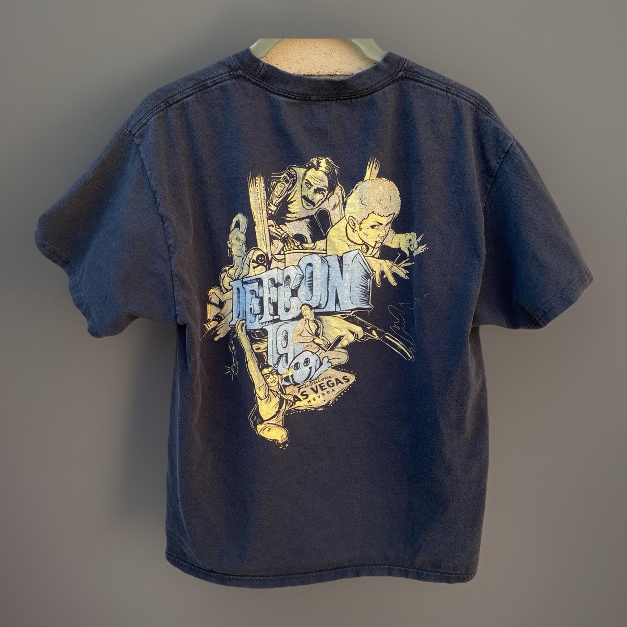 Defcon 19 Fabulous Las Vegas T Shirt Front Back Graphics Worn Has A Fade Size M