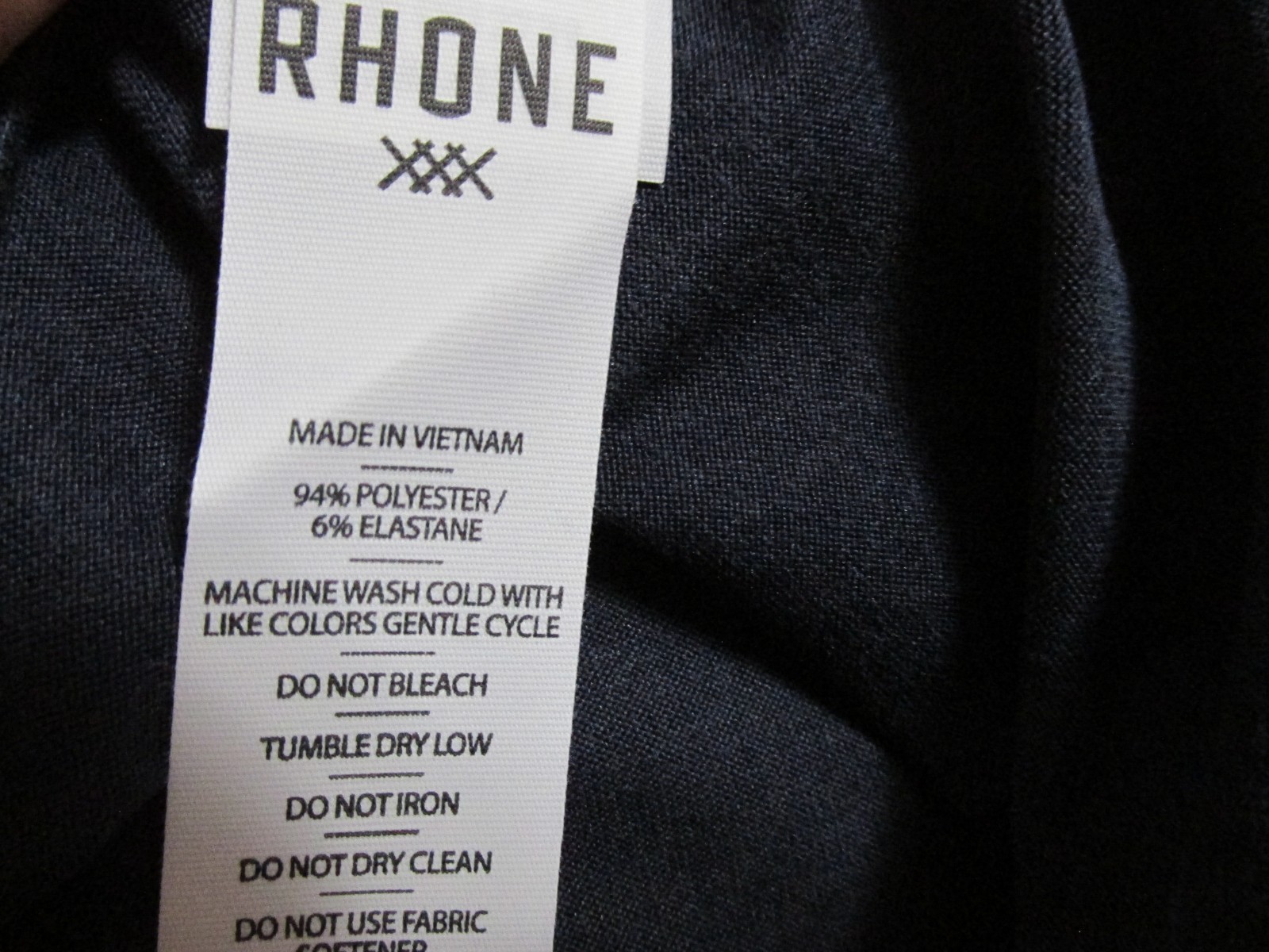 Men’s Rhone Lightweight Classic Fit Atmosphere Tee Navy Heather Size MEDIUM