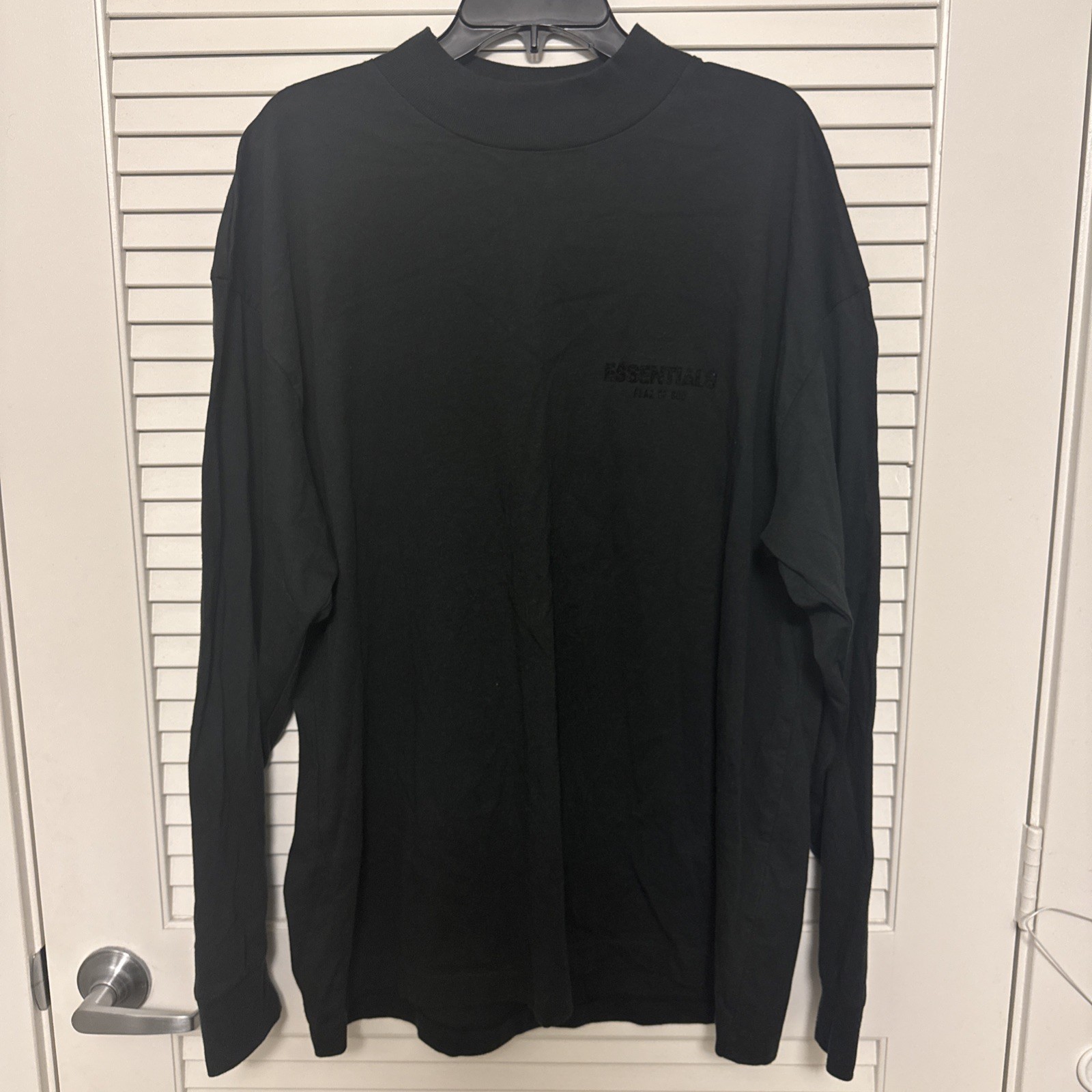 Fear of God ESSENTIALS Stretch Limo Long Sleeve Logo T-Shirt Size Large