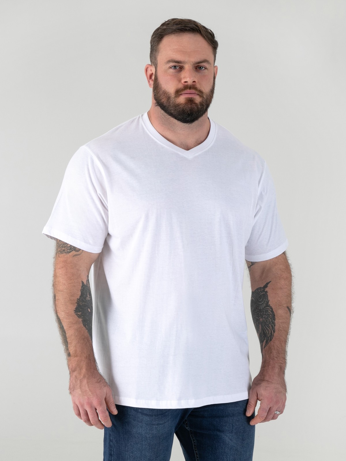 D555 DUKE MENS V NECK T-SHIRT TEE SHIRT PREMIUM COMBED COTTON M-XXL IN 9 COLORS