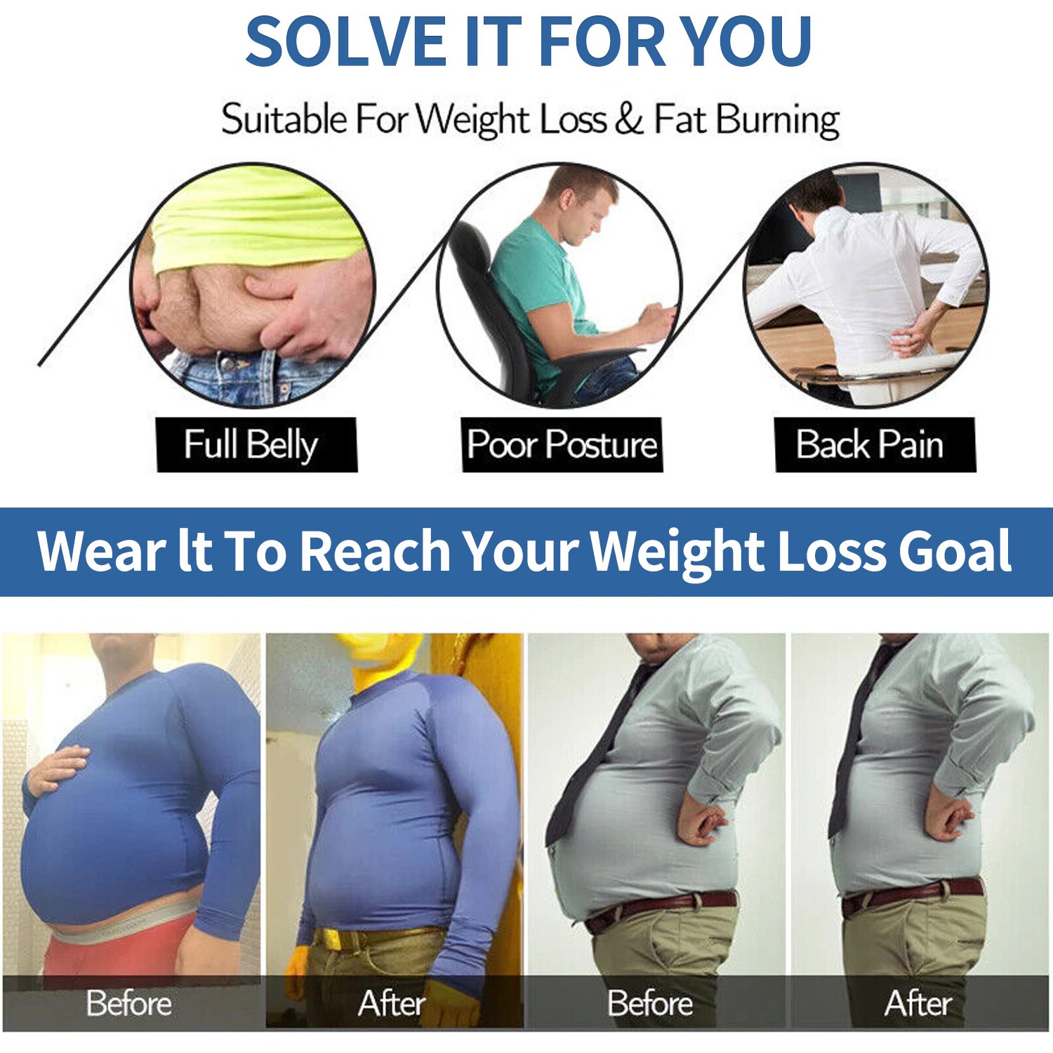 Gynecomastia Moobs Compression Vest Shirts Men Tank Top Slimming Body Shaper US