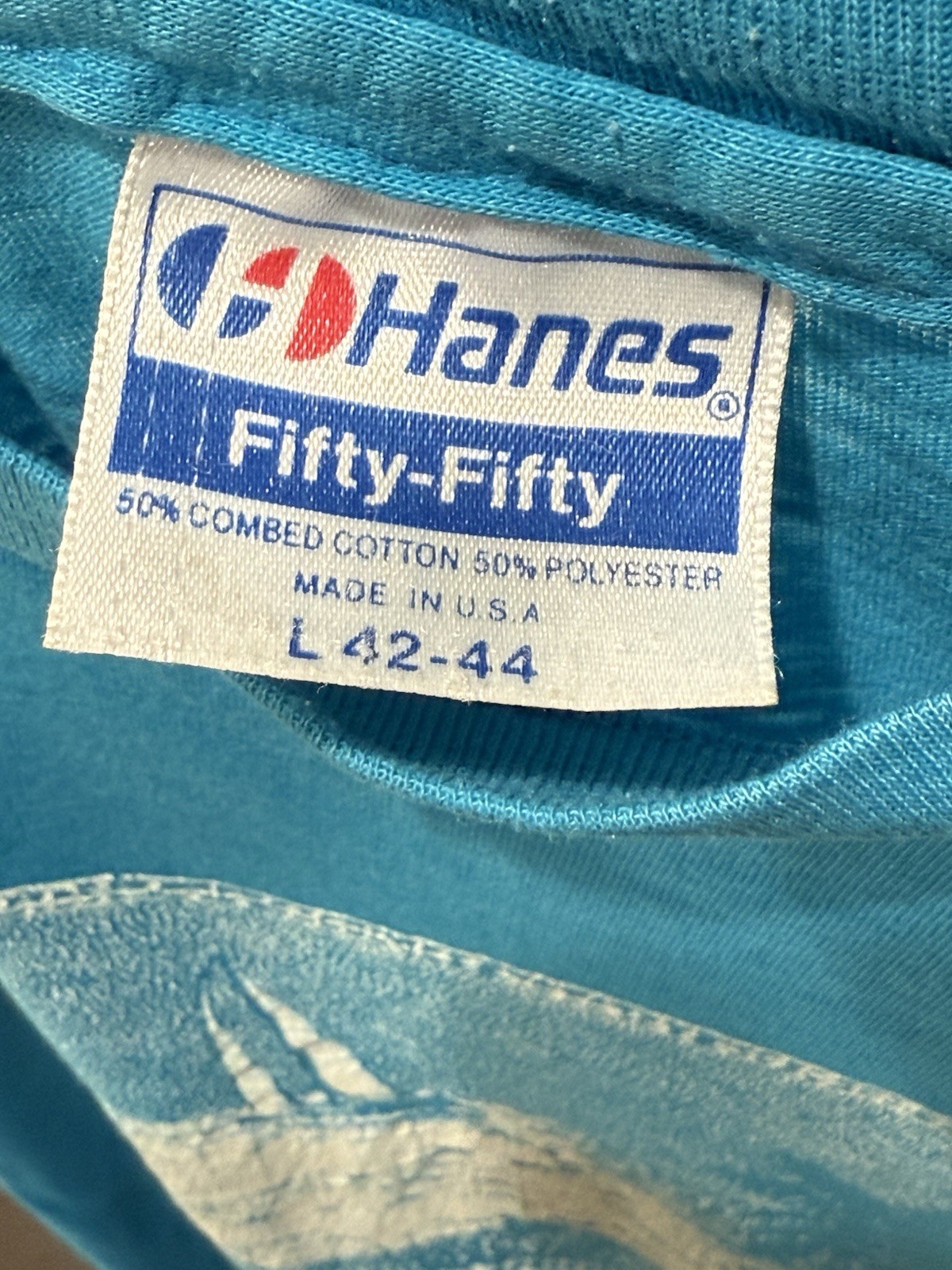Vintage 1980s St. Thomas Virgin Islands T-Shirt Hanes 50/50 SZ L, Single Stitch