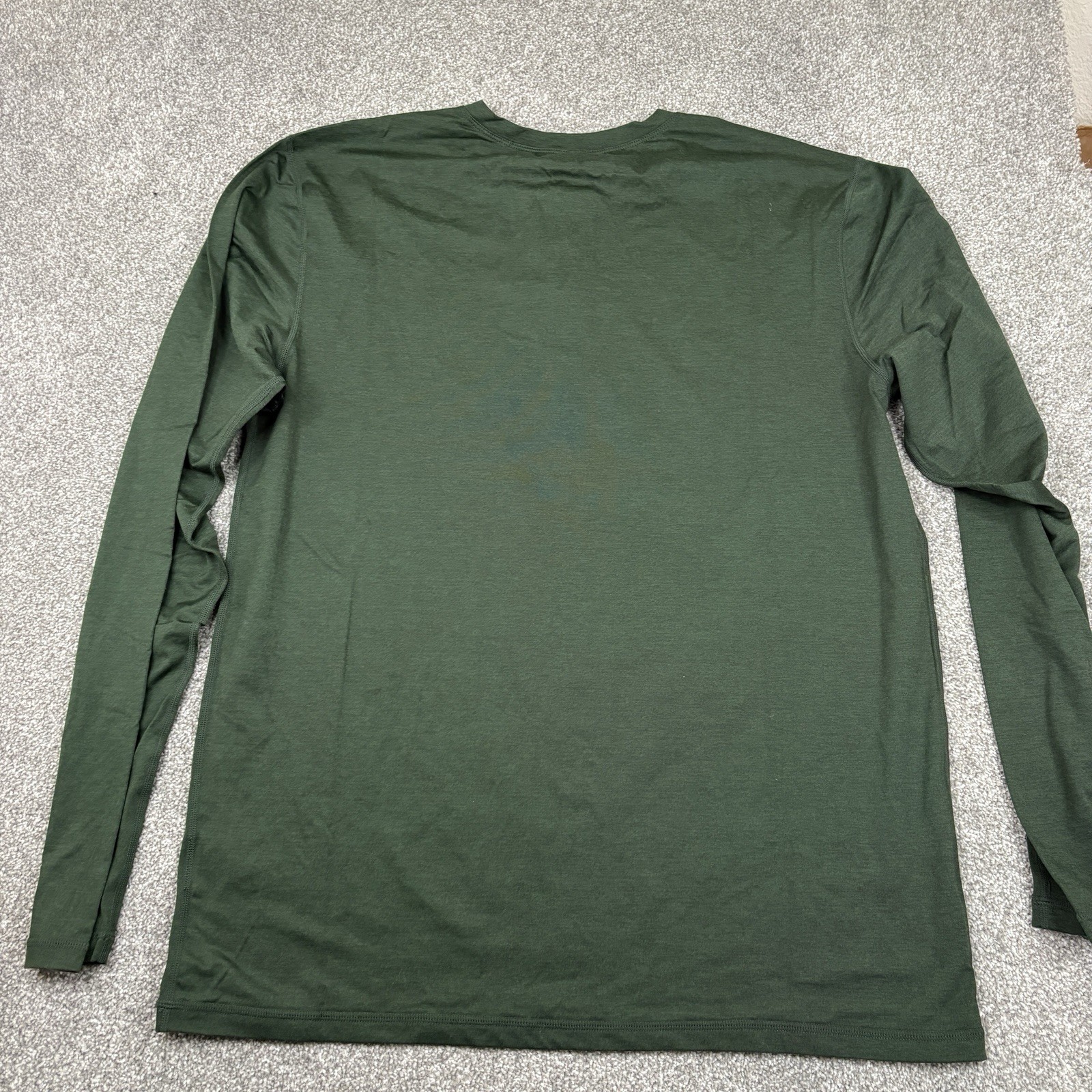 Quince Flowknit Breeze Performance Long Sleeve Henley T Shirt Mens L Olive Green