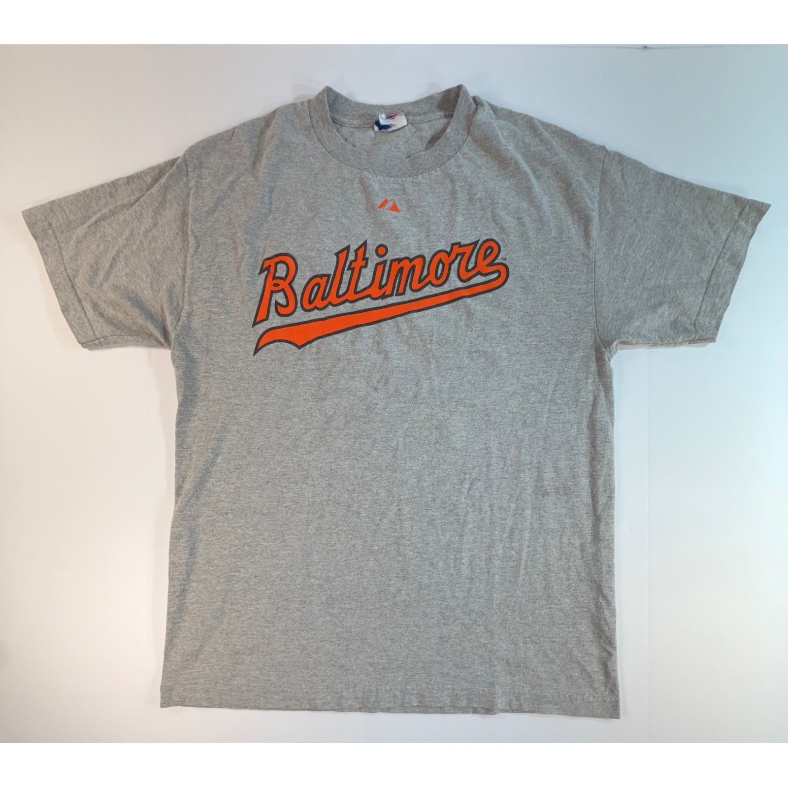 Majestic Baltimore Orioles Adam Jones 10 Gray MLB Player T-Shirt Mens XL