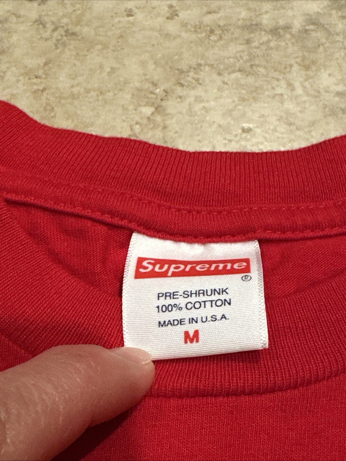 Authentic Supreme Fiorenza Tee Mens Medium Red T-shirt Suprema SS18