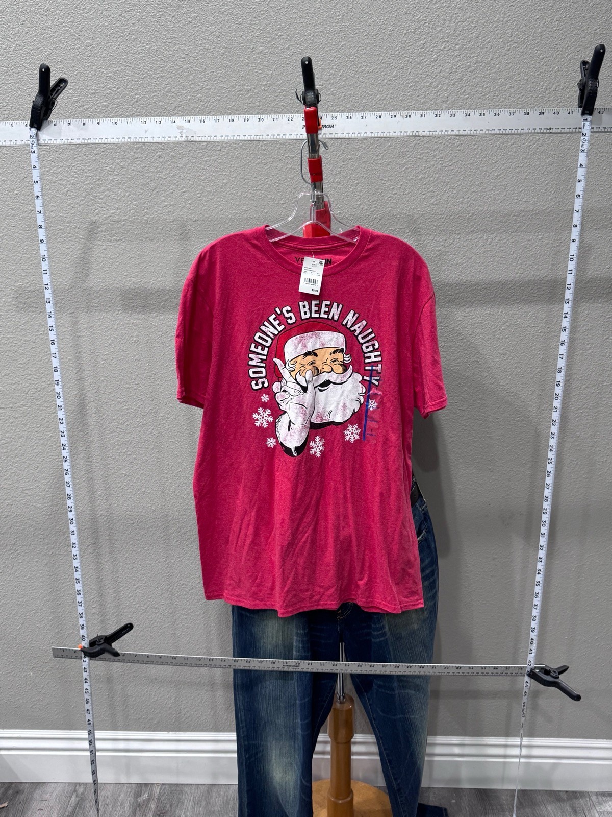NWT Fifth Sun Santa Claus Someone Been Naughty TEE T SHIRT Large L
