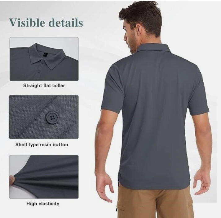 Quick Dry Mens Short Sleeve Shirt Tactical Combat Team Work PoloT-Shirt Top