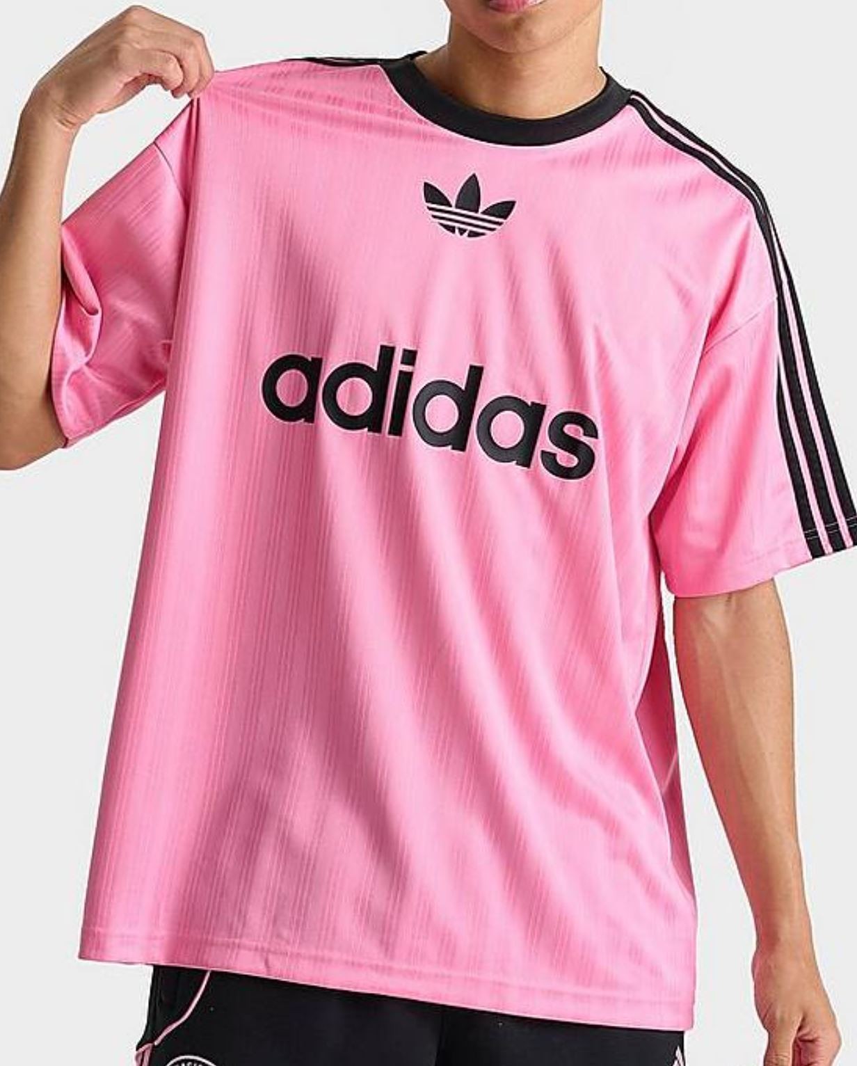 RARE! NEW MEN’S ADIDAS ORIGINALS TREFOIL POLY TEE SHIRT ~SIZE XL #JW37 PINK
