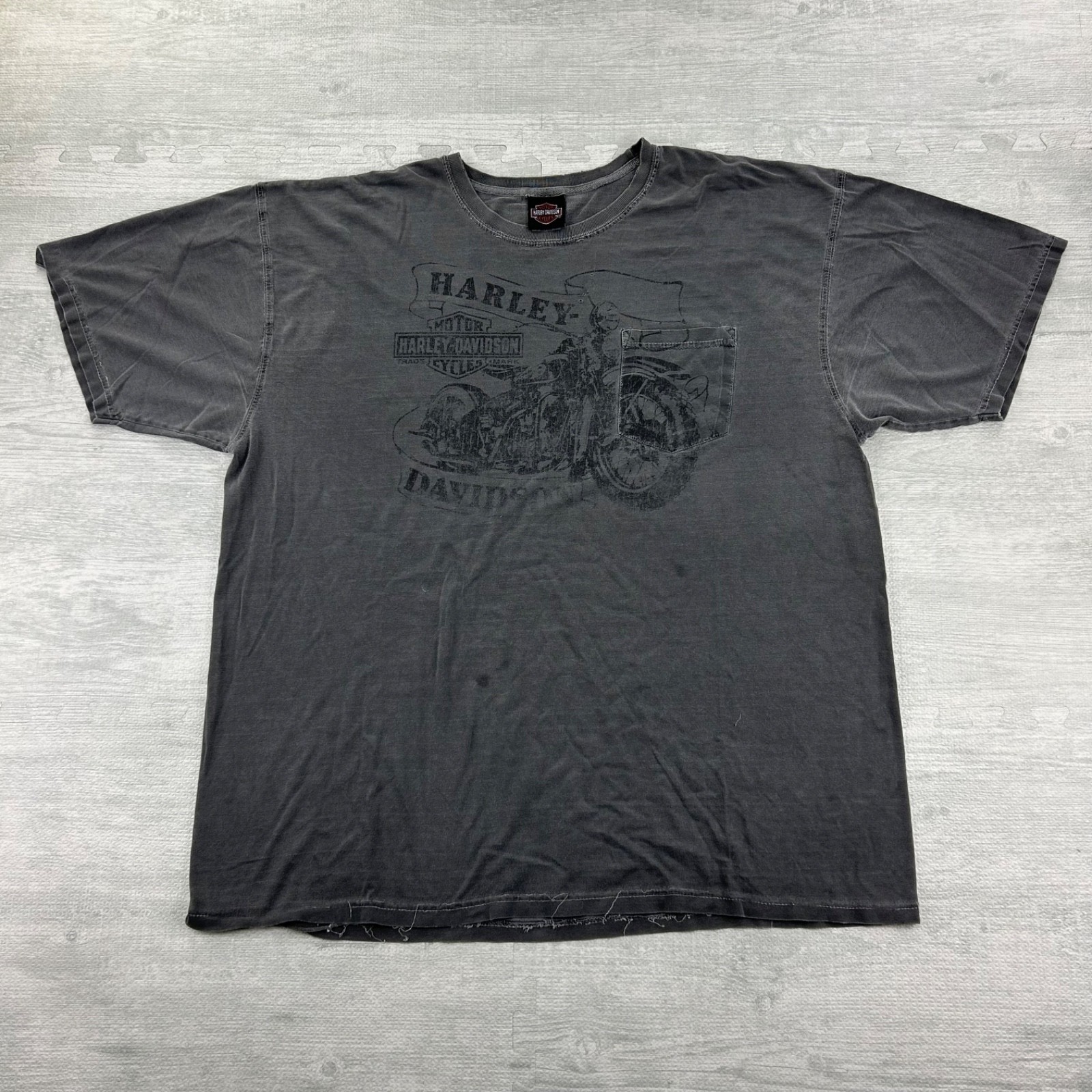 Vintage Harley Davidson Shirt Size XXL Gray Traverse City Michigan Motorcycle