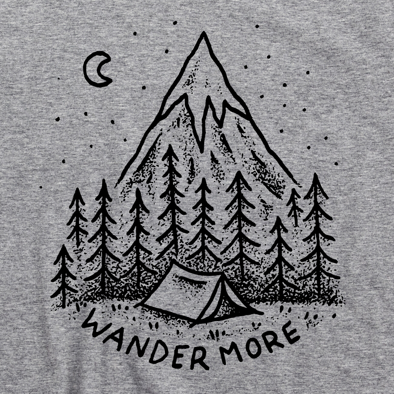 Wander More T Shirt Camping Outdoors Mountain Hiking River Appalachian Trail Tee