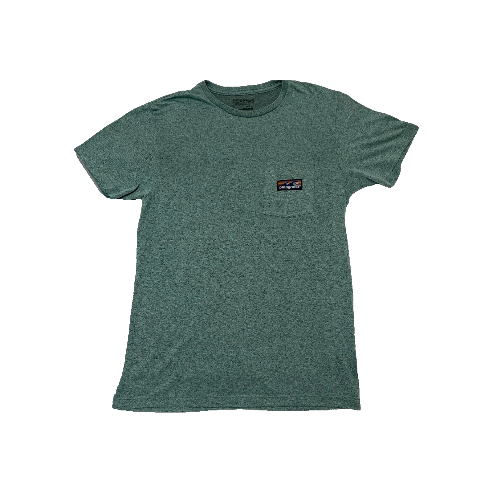 Patagonia Men’s M Green Slim Fit Pocket T-Shirt Short Sleeve Crew Neck