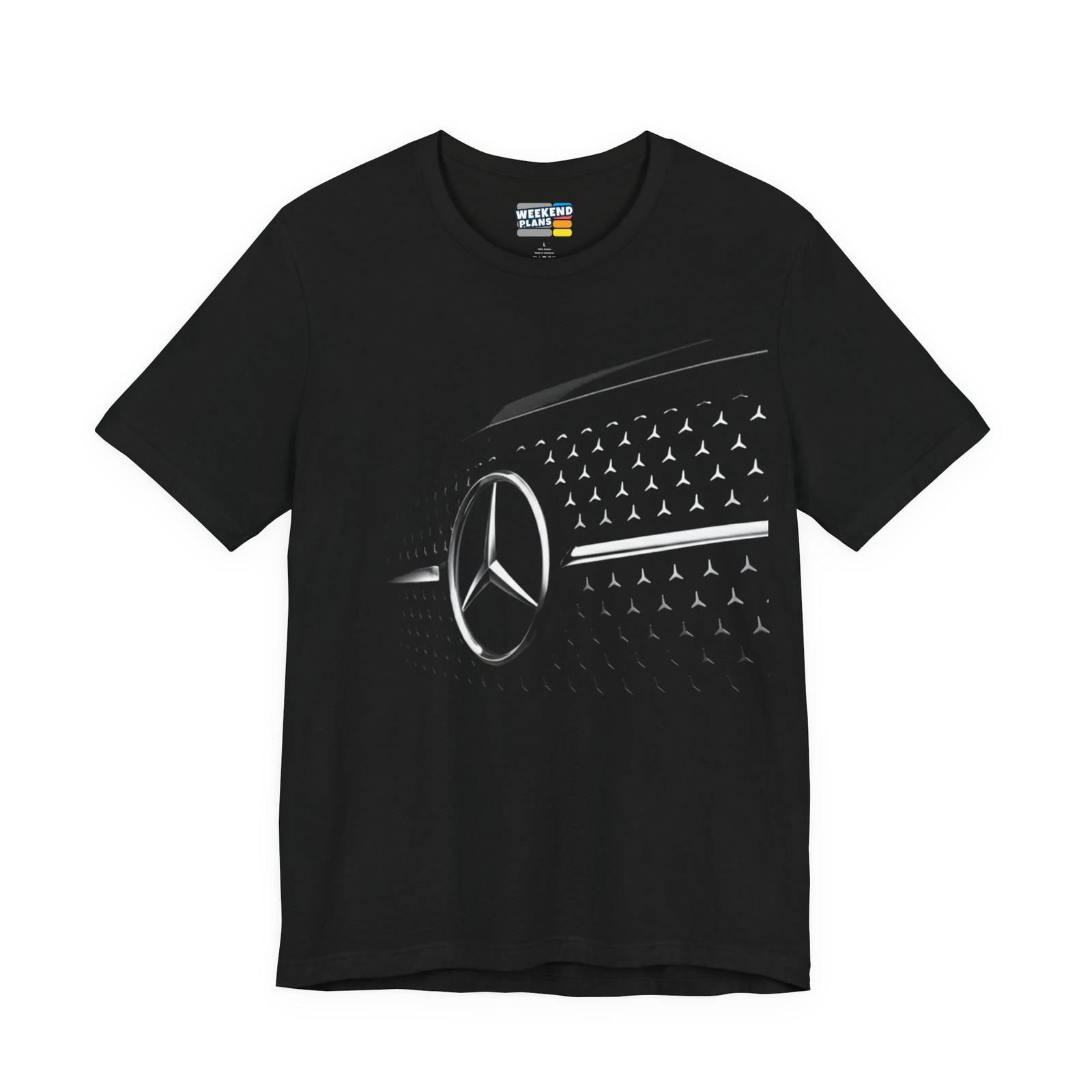 Three-Pointed Star Front Grille Silhouette Shirt : Mercedes Logo / Emblem