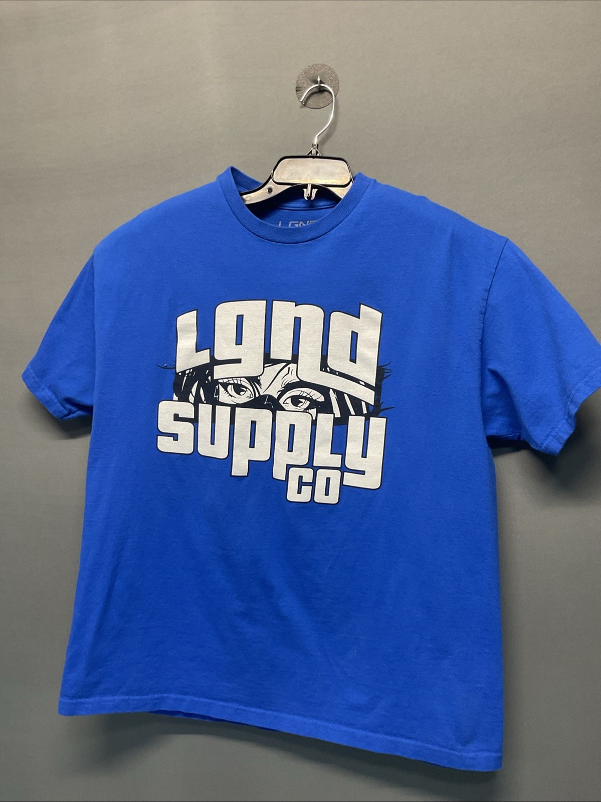 LGND Supply Co Tee Shirt Adult Size XL Royal Blue Y2K Streetwear Logo