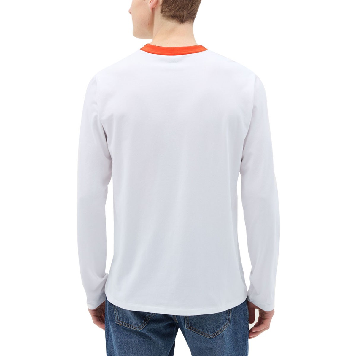 New Mens Long Sleeve T-Shirt Slim Fit 100% Cotton Plain Crew Round Neck Tee Tops