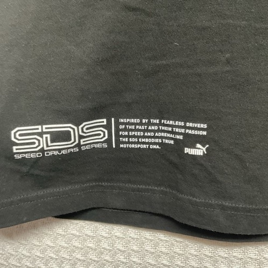 NWOT Puma BMW Motorsport SDS Black/Blue Logo Short Sleeve T-Shirt Men XL