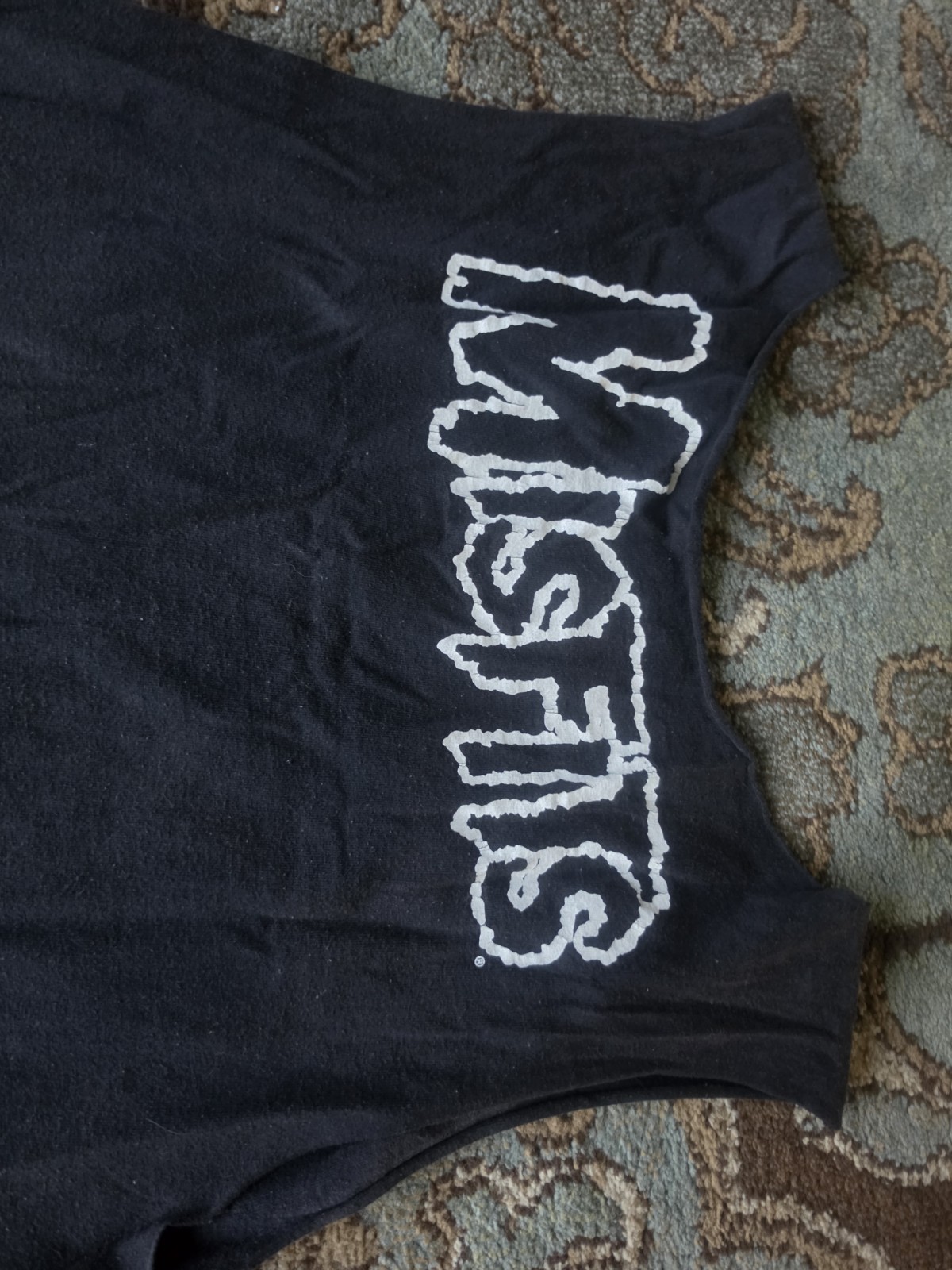 VTG Y2K DIY Misfits Cutt Off Shirt: Crust Punk Metal MOTO Thrashed Goth