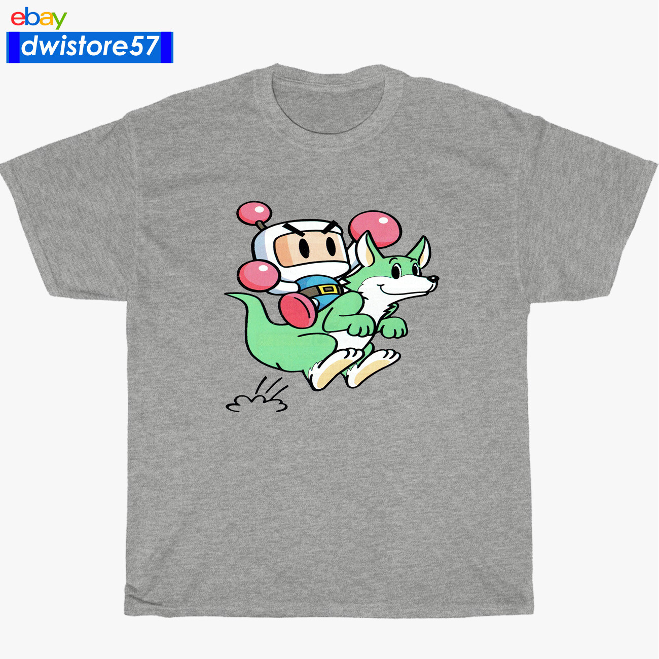 New Shirt Bomberman 94 Logo Black/Navy/White/Grey Men’s T-Shirt S-5XL