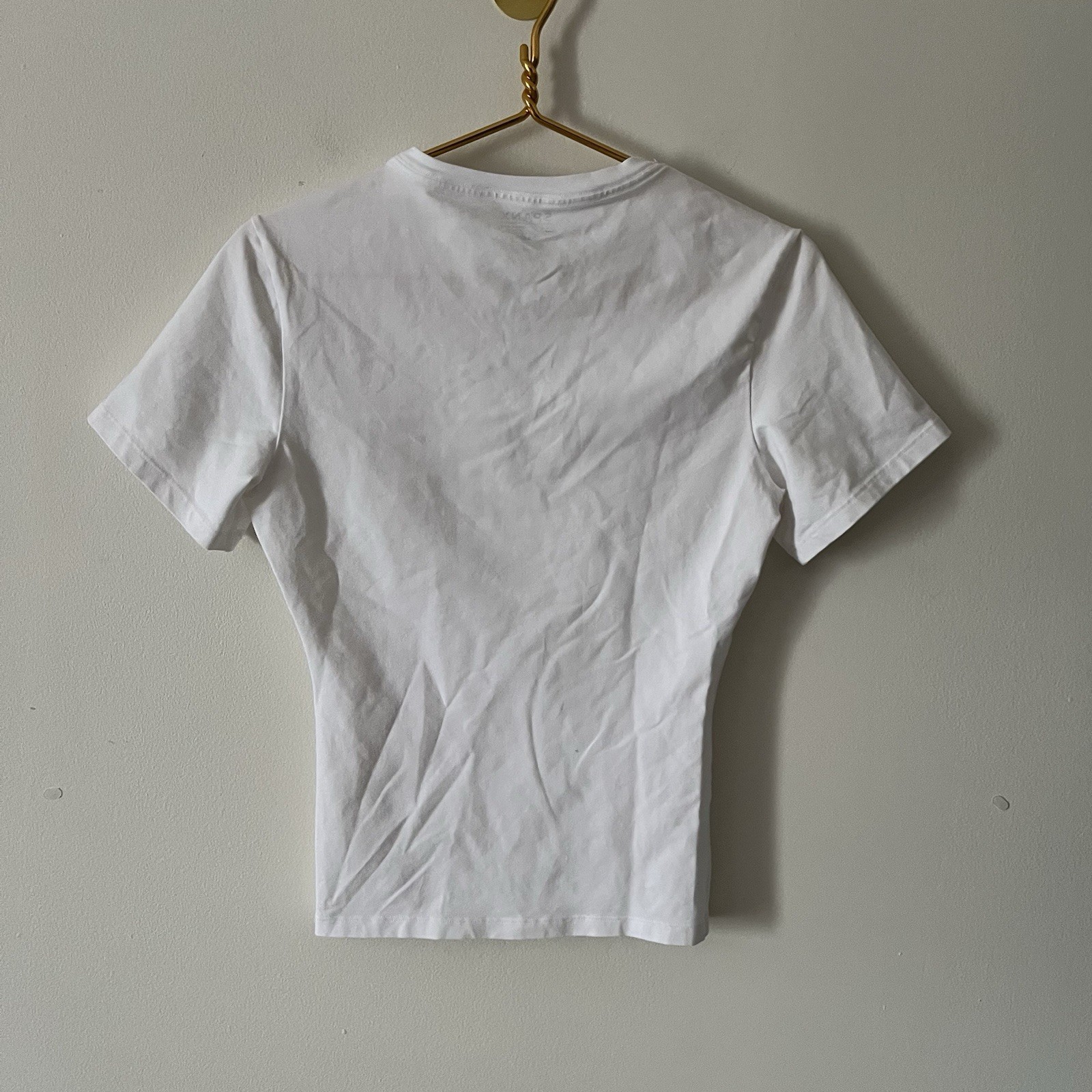 Spanx Men’s White Sculpt Compression Cotton Undershirt V-Neck Medium