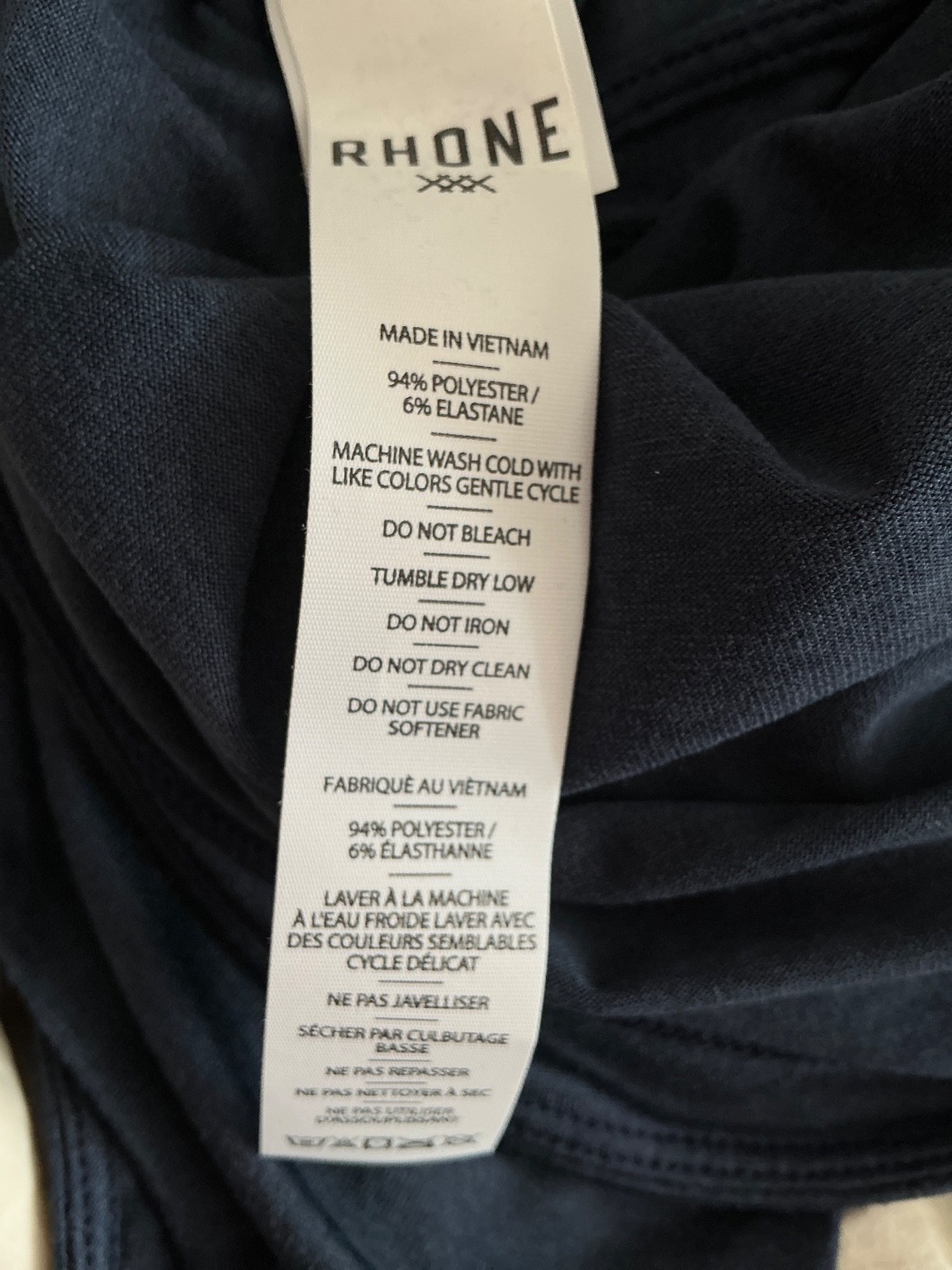 Men’s Rhone Atmosphere Short Sleeve Tee Navy Blue Size XXL NWT
