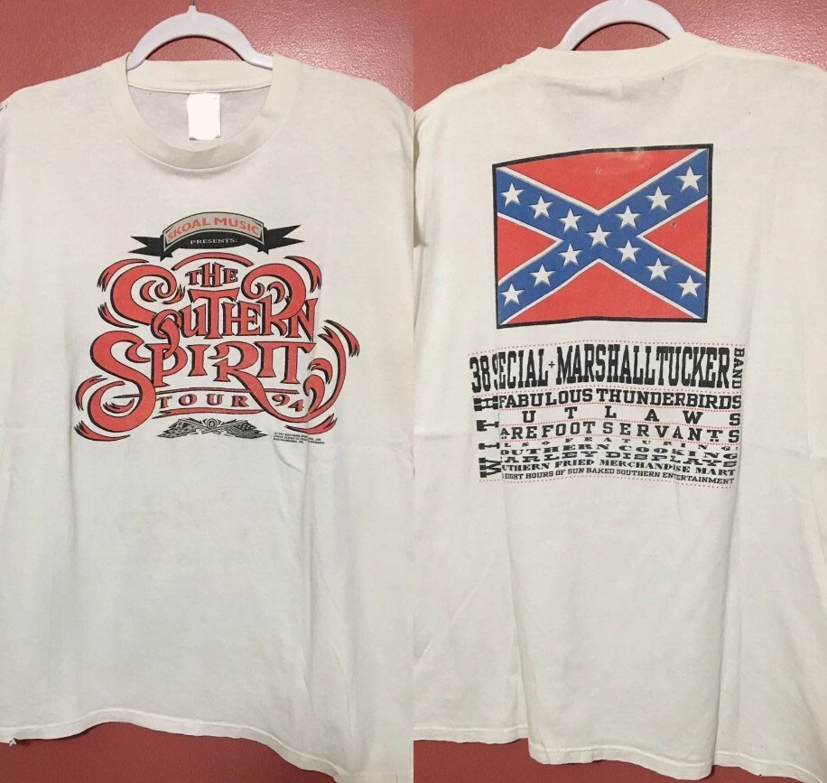 New Marshall Tucker Band Shirt Southern Spirit Tour 1994 T-shirt, white color