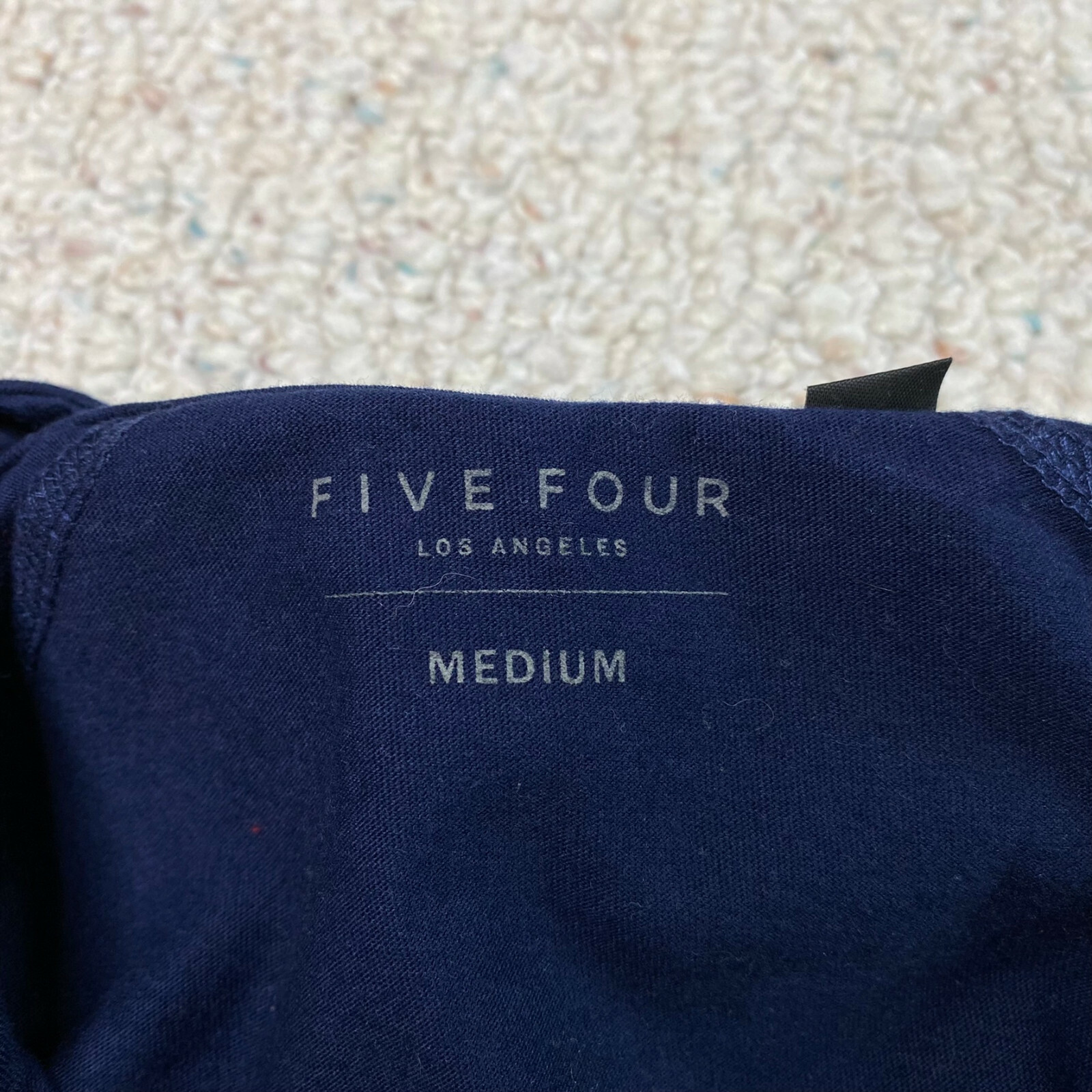 NEW Five Four Mens Top sz M Navy Long Sleeve 1/4 Neck Lightweight Stretch Casual